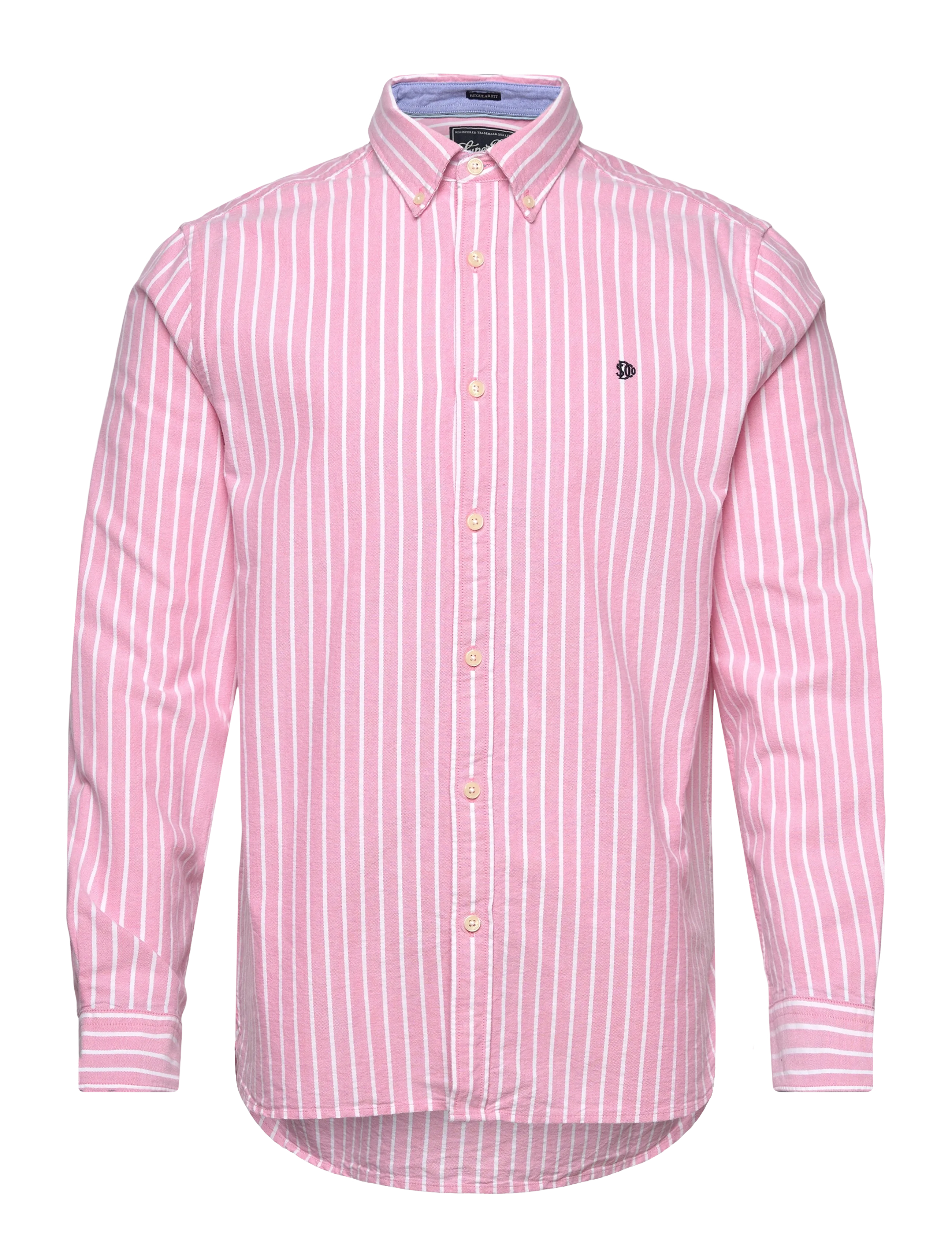 Superdry PREPPY OXFORD L/S SHIRT - Särgid - CALI CORAL/OPTIC STRIPE / pink/rose