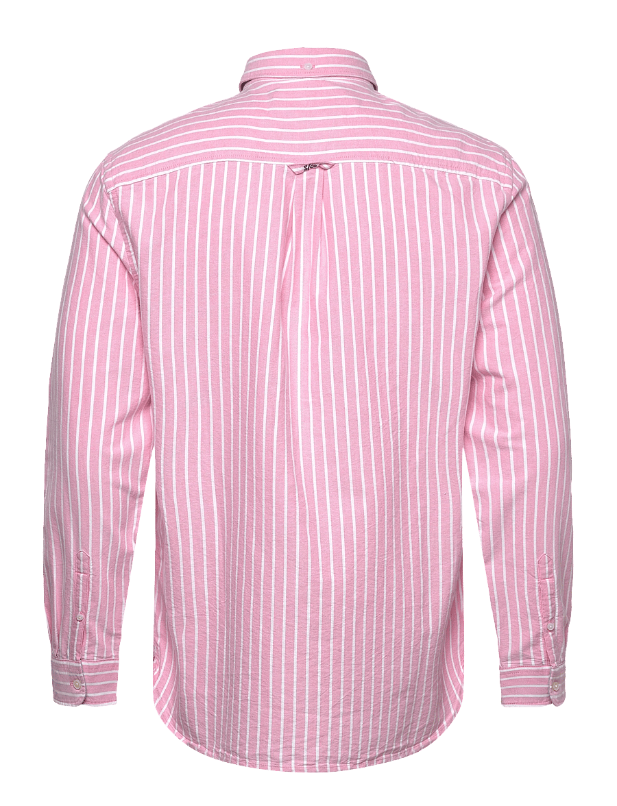Superdry - PREPPY OXFORD L/S SHIRT - stribede skjorter - cali coral/optic stripe - 2