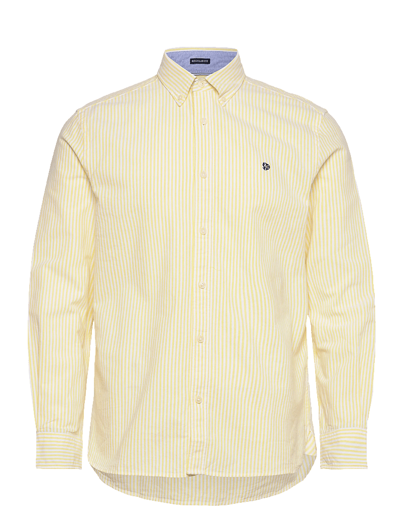 Superdry - PREPPY OXFORD L/S SHIRT - stribede skjorter - lemon stripe - 1