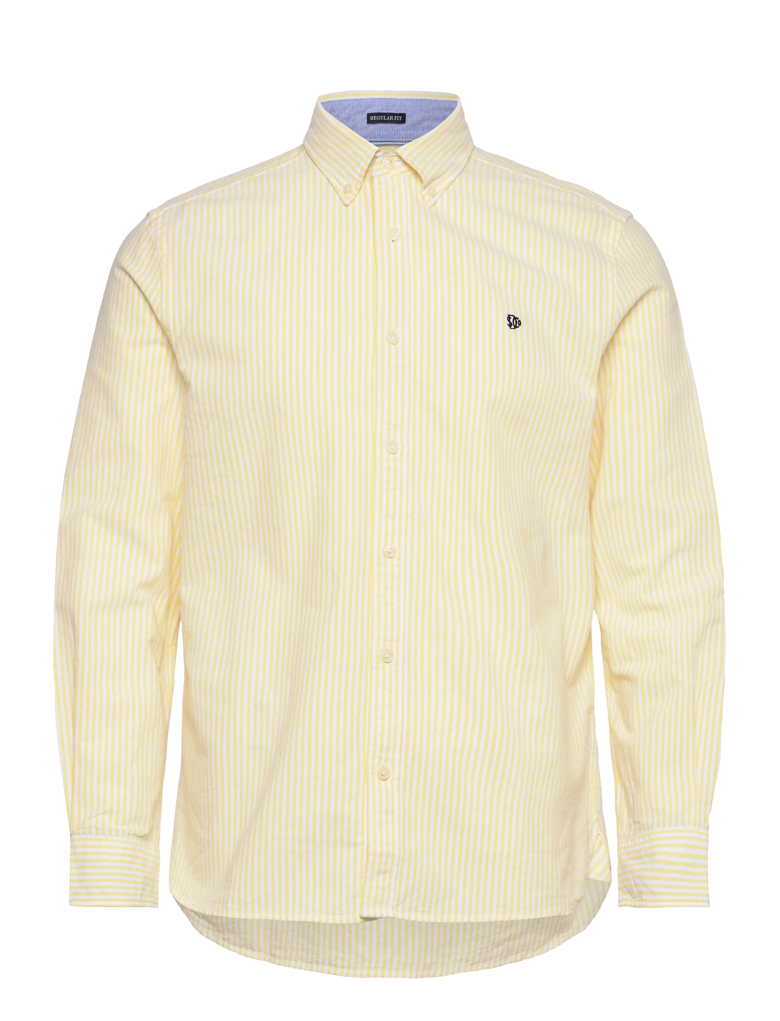 Superdry PREPPY OXFORD L/S SHIRT - Särgid - LEMON STRIPE / yellow