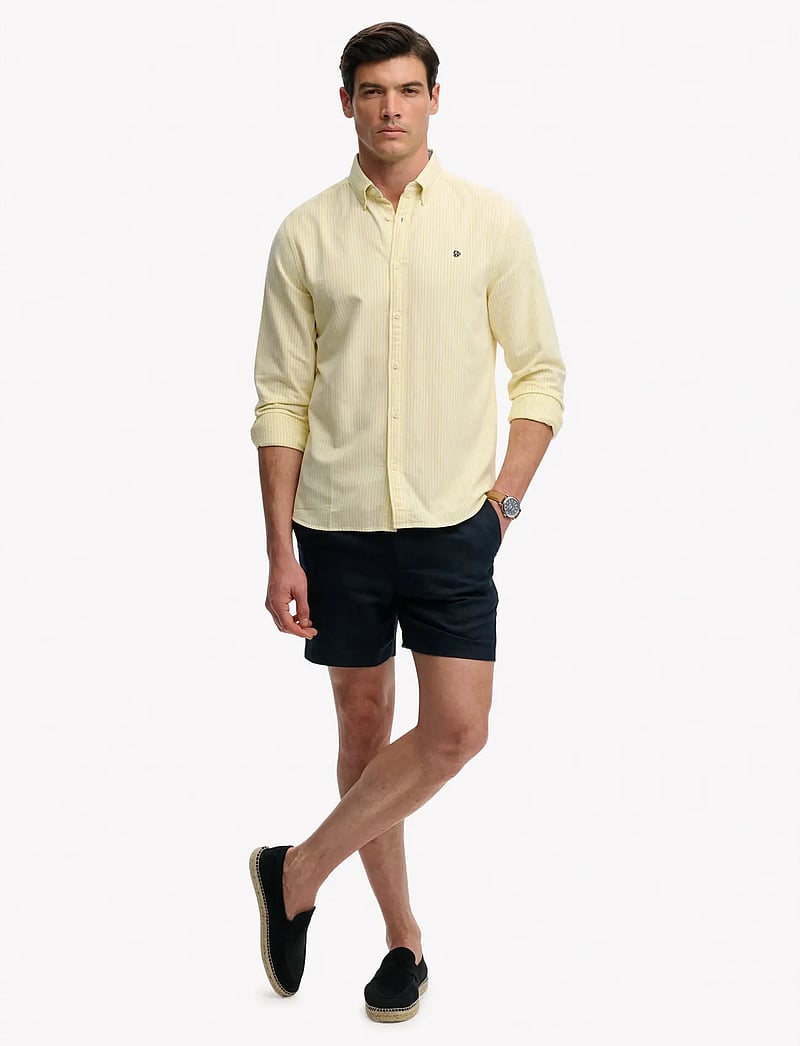 Superdry - PREPPY OXFORD L/S SHIRT - stribede skjorter - lemon stripe - 5