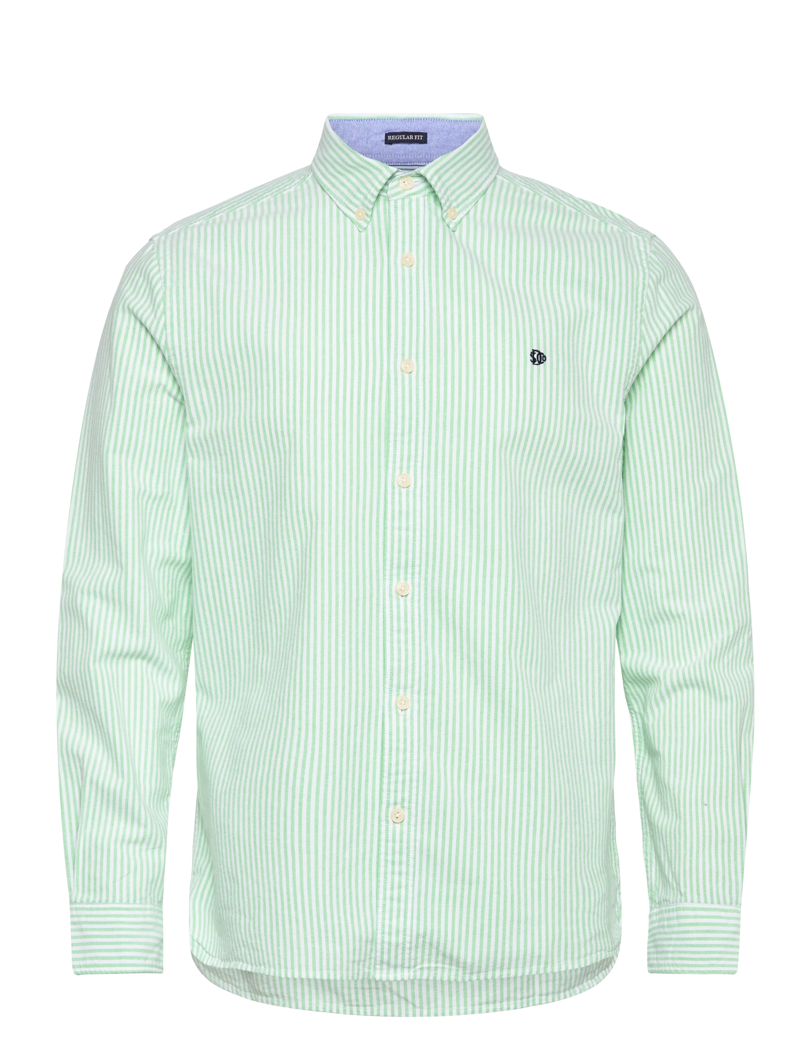 Superdry PREPPY OXFORD L/S SHIRT - Särgid - MINT STRIPE / green