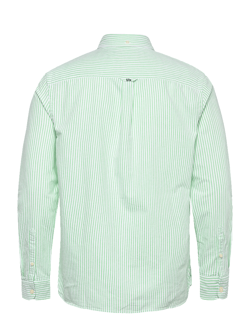 Superdry - PREPPY OXFORD L/S SHIRT - stribede skjorter - mint stripe - 2