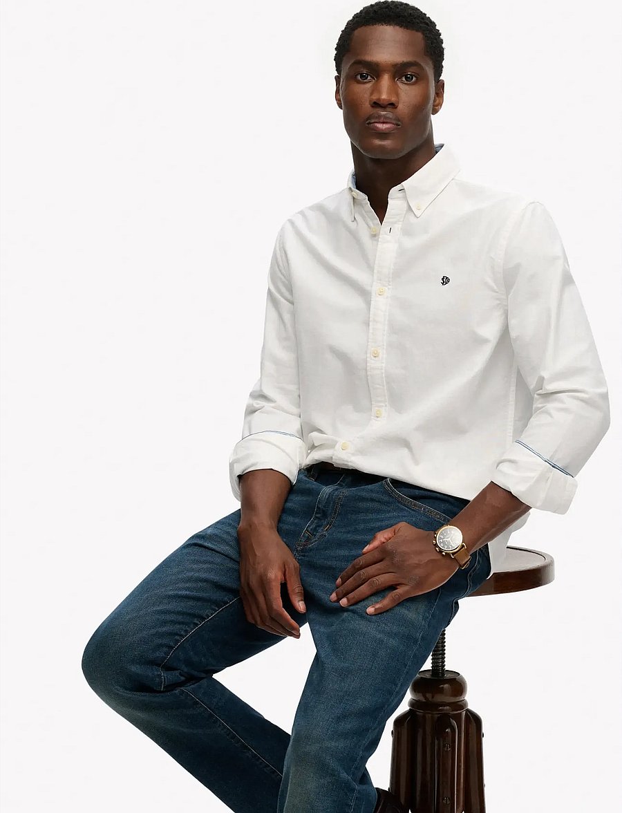 Superdry - PREPPY OXFORD L/S SHIRT - gestreifte hemden - optic - 4