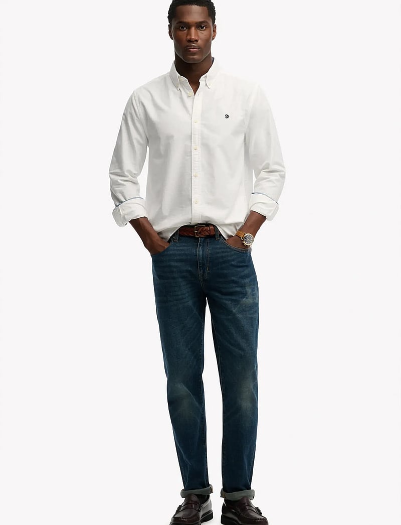 Superdry - PREPPY OXFORD L/S SHIRT - triibulised särgid - optic - 5