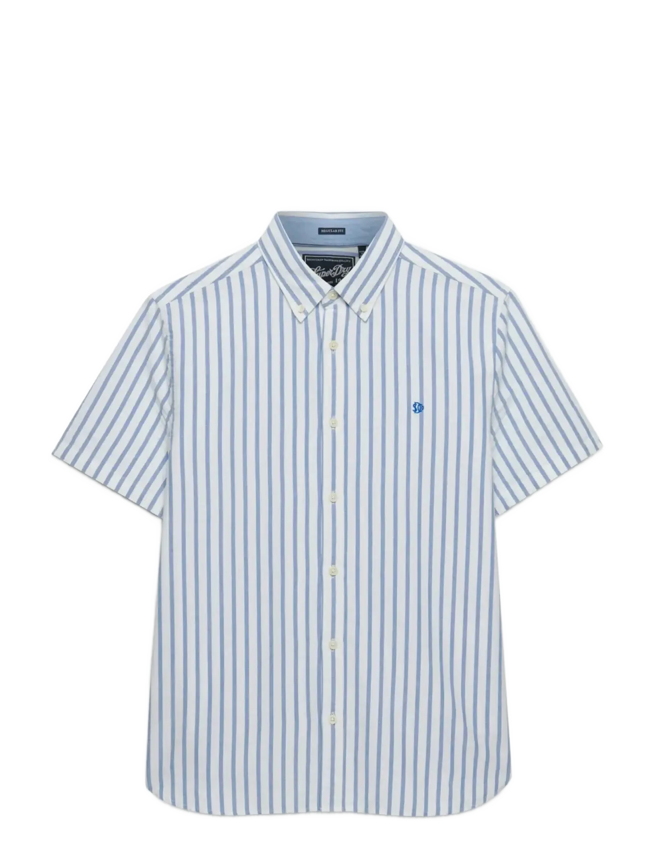 Superdry PREPPY OXFORD S/S SHIRT - Superdry - BLUE BEACH STRIPE / blue