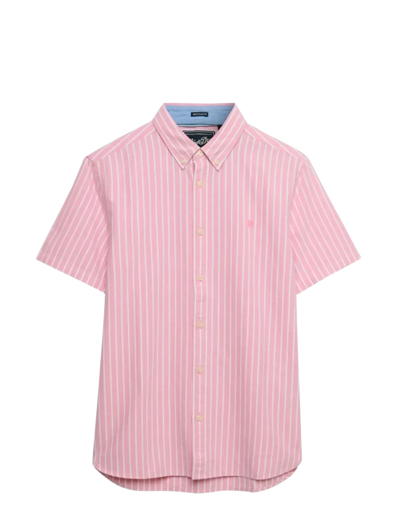 Superdry PREPPY OXFORD S/S SHIRT - Superdry - CALI CORAL/OPTIC STRIPE / pink/rose