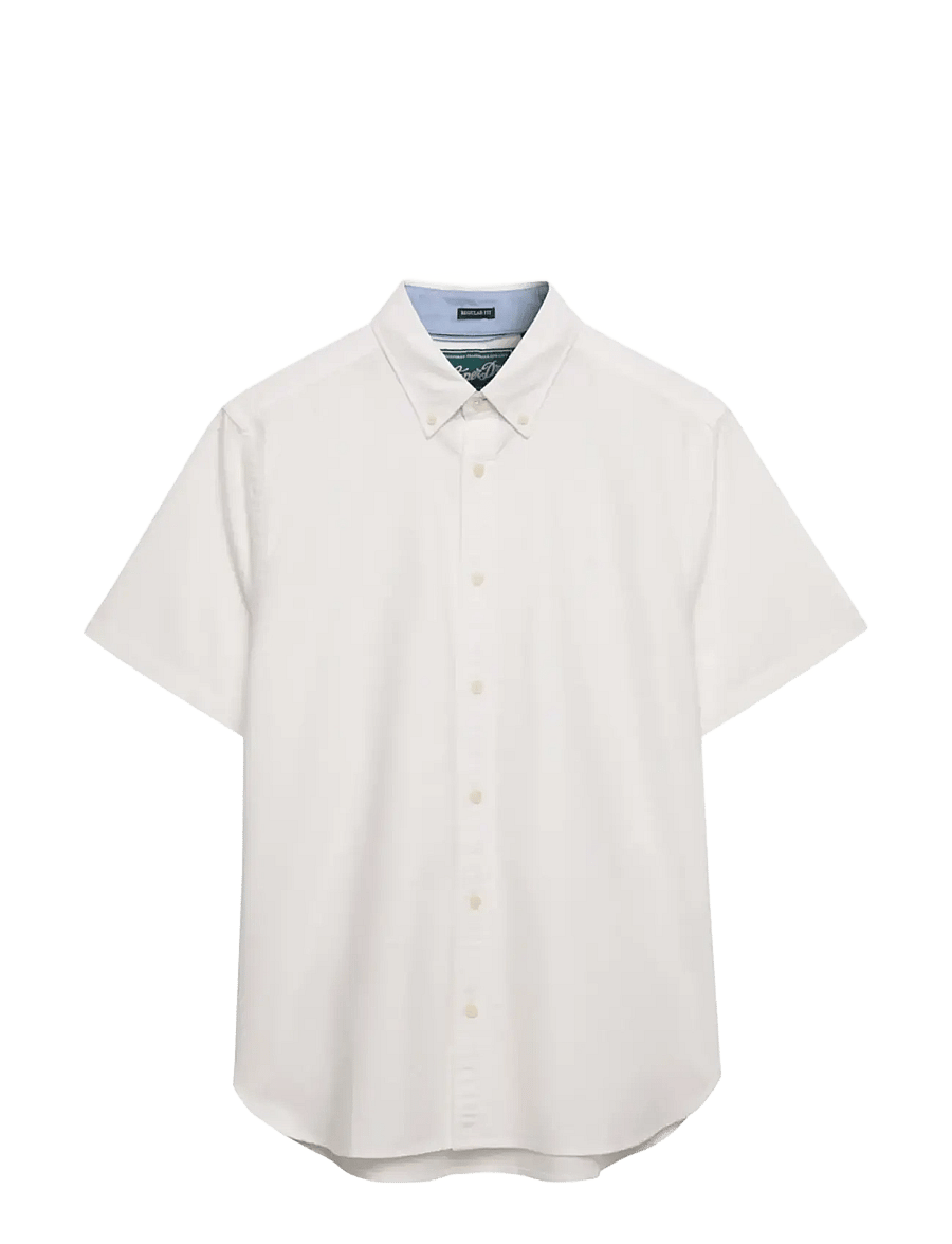 Superdry - PREPPY OXFORD S/S SHIRT - kurzarmhemden - optic - 1