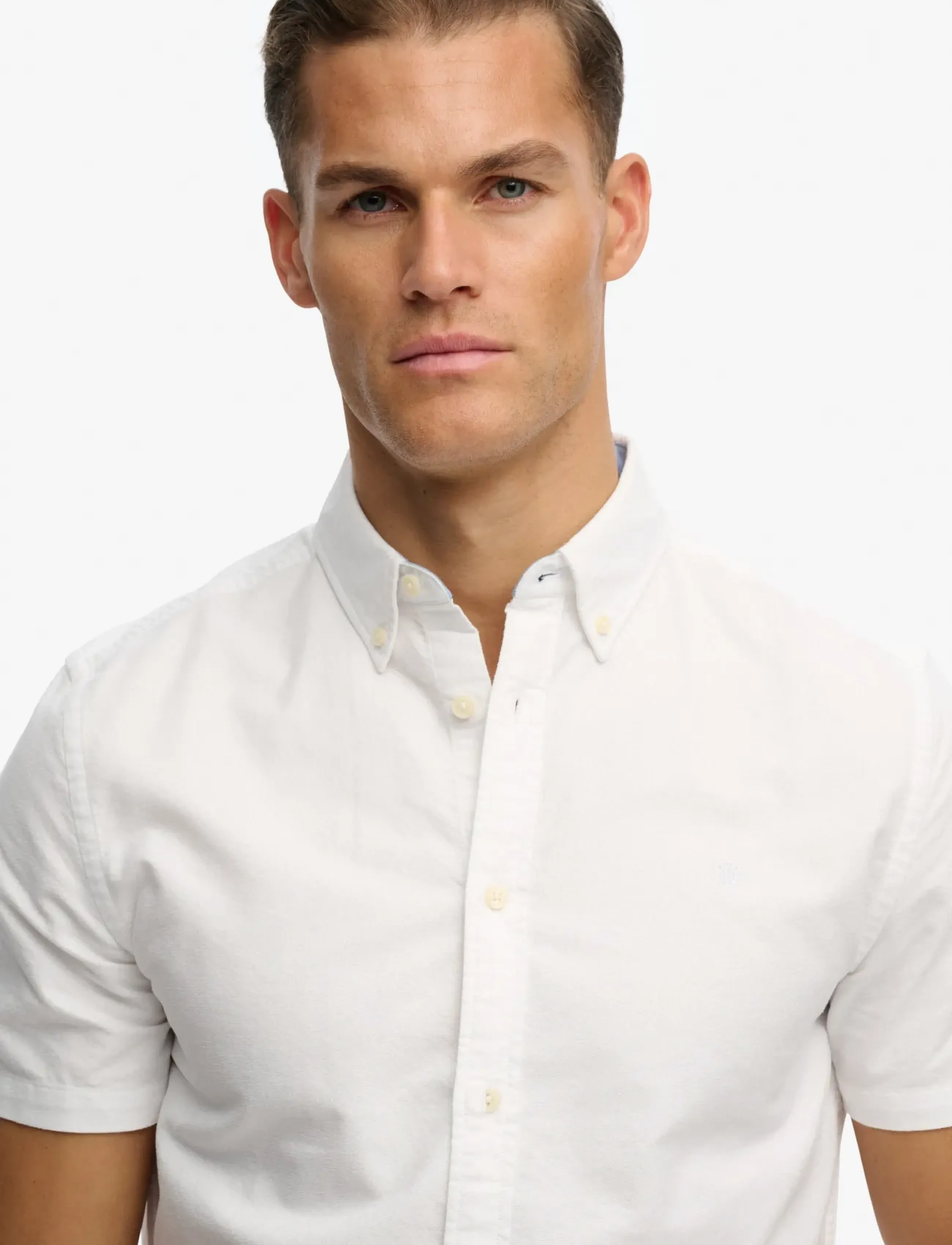 Superdry - PREPPY OXFORD S/S SHIRT - kortærmede skjorter - optic - 2