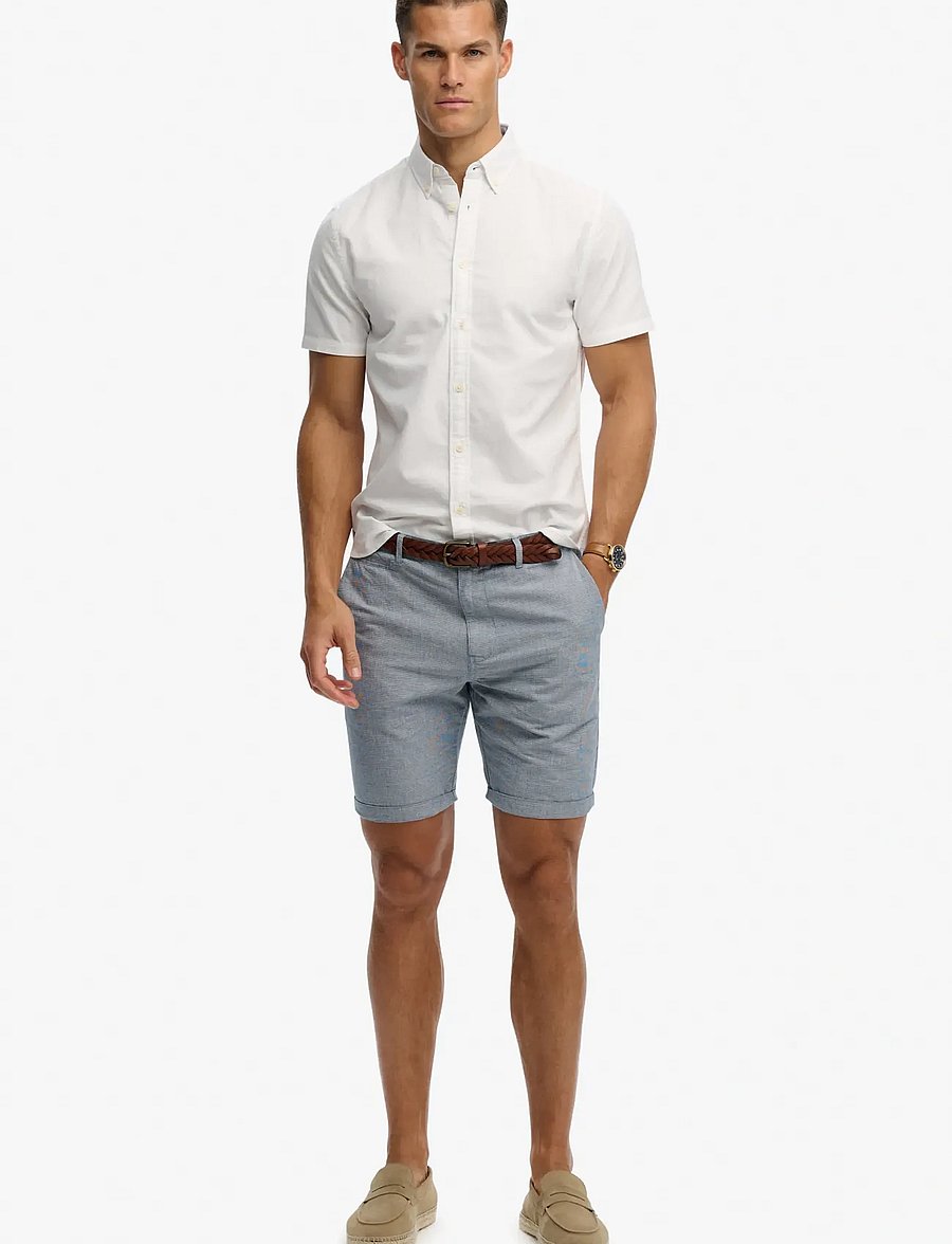Superdry - PREPPY OXFORD S/S SHIRT - kurzarmhemden - optic - 4