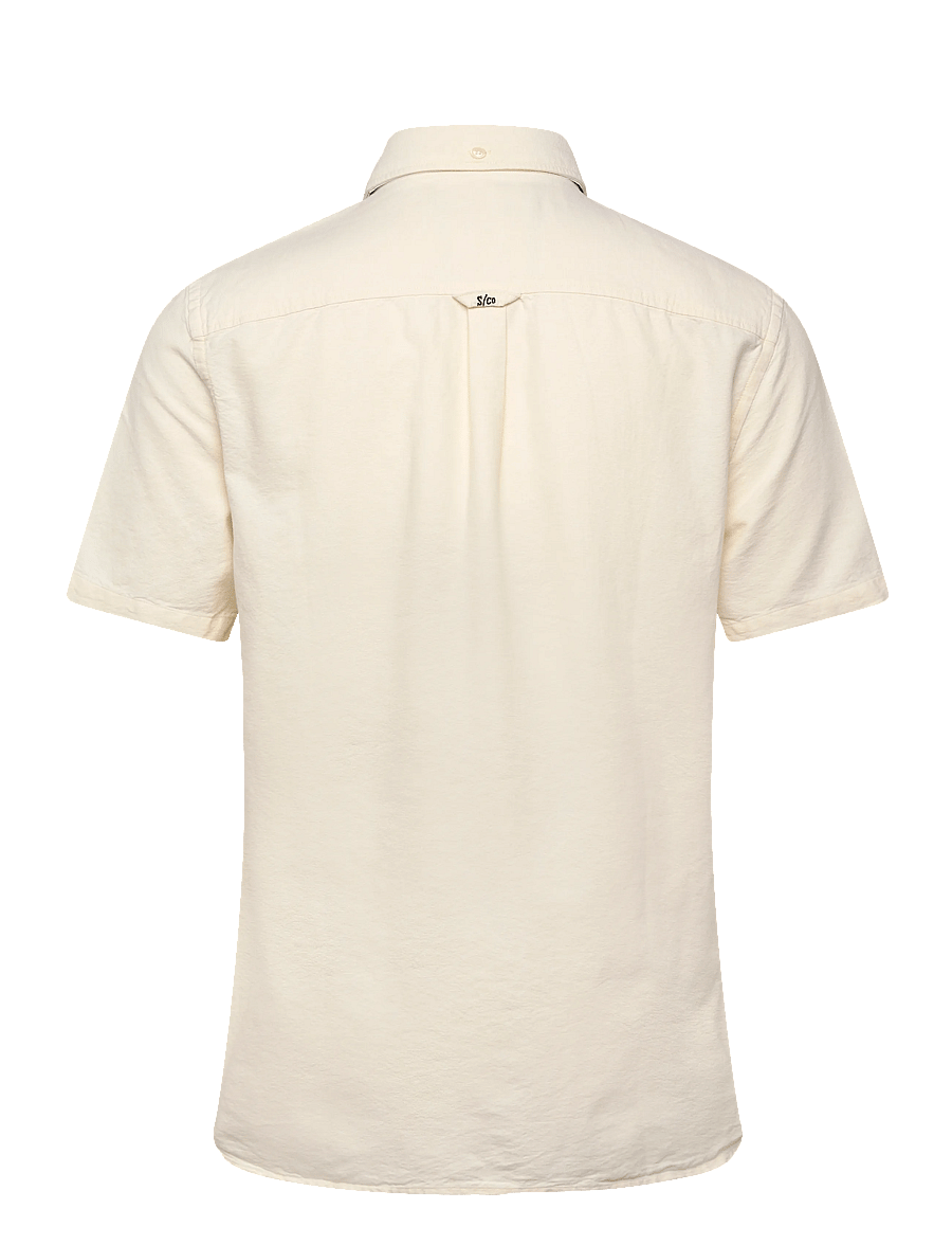 Superdry - PREPPY OXFORD S/S SHIRT - kurzarmhemden - pastel yellow chambray - 2