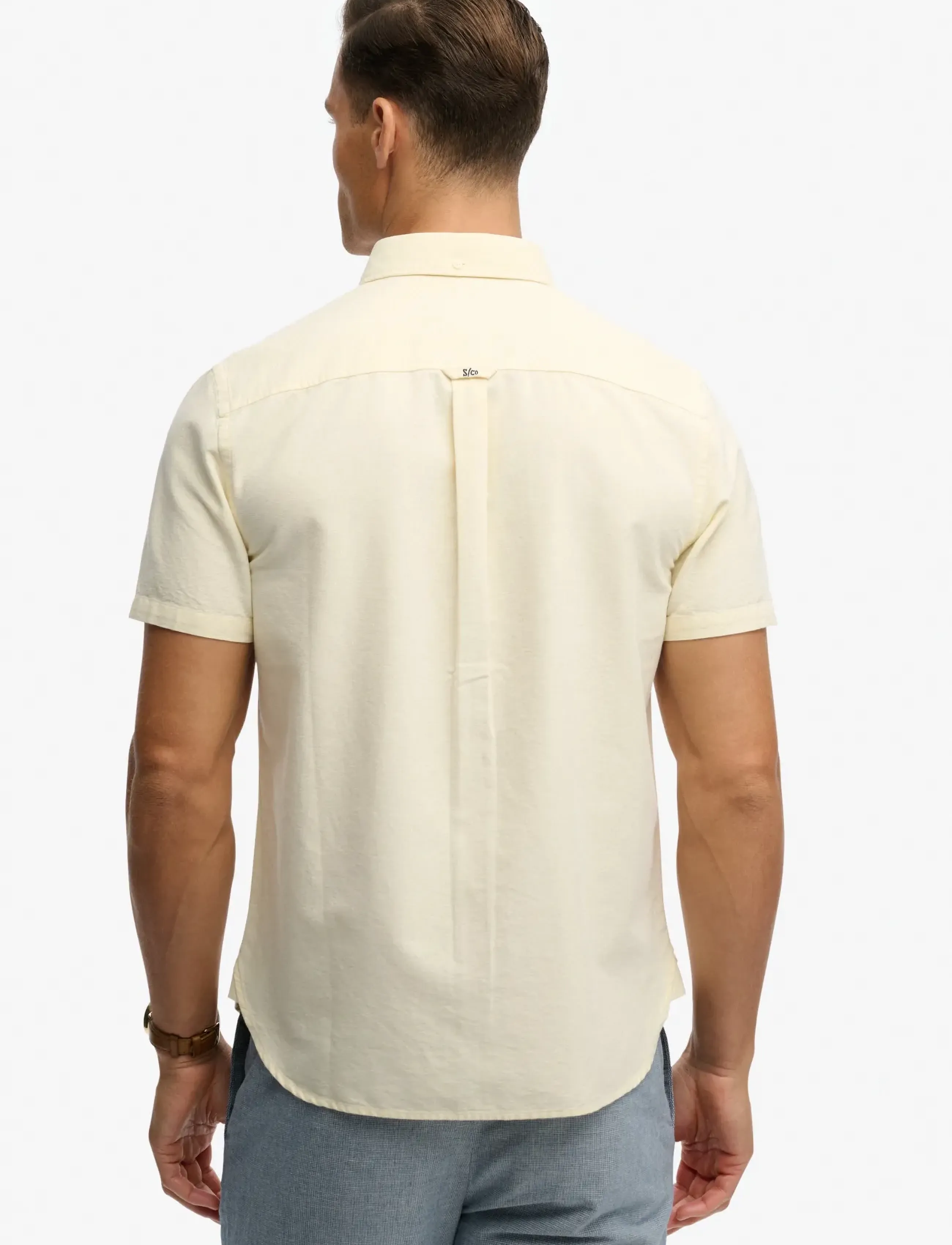 Superdry Preppy Oxford S/S Shirt kortärmade skjortor herr – bild 7