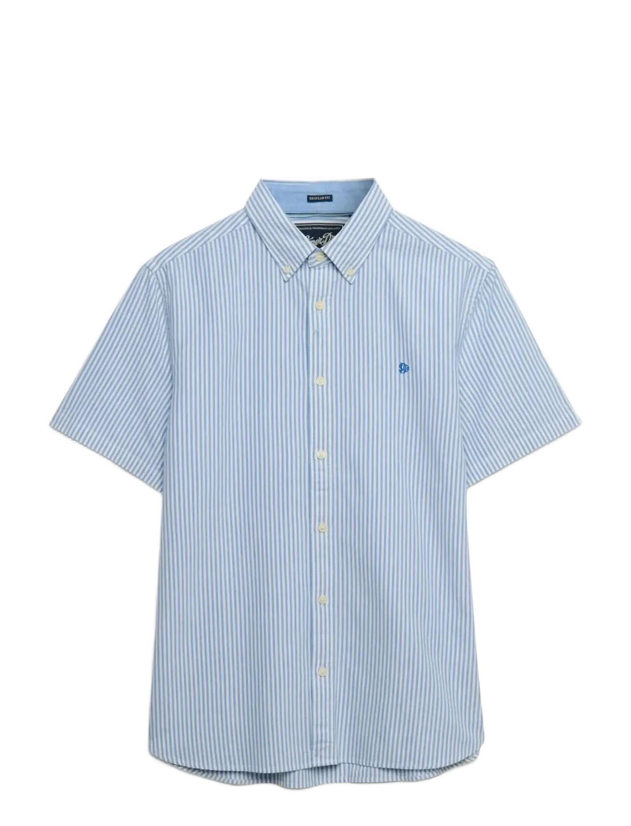 Superdry PREPPY OXFORD S/S SHIRT - Superdry - SKY BLUE STRIPE / blue