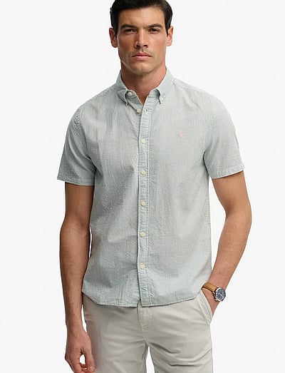 Classic Seersucker S/S Shirt - KortæRmede