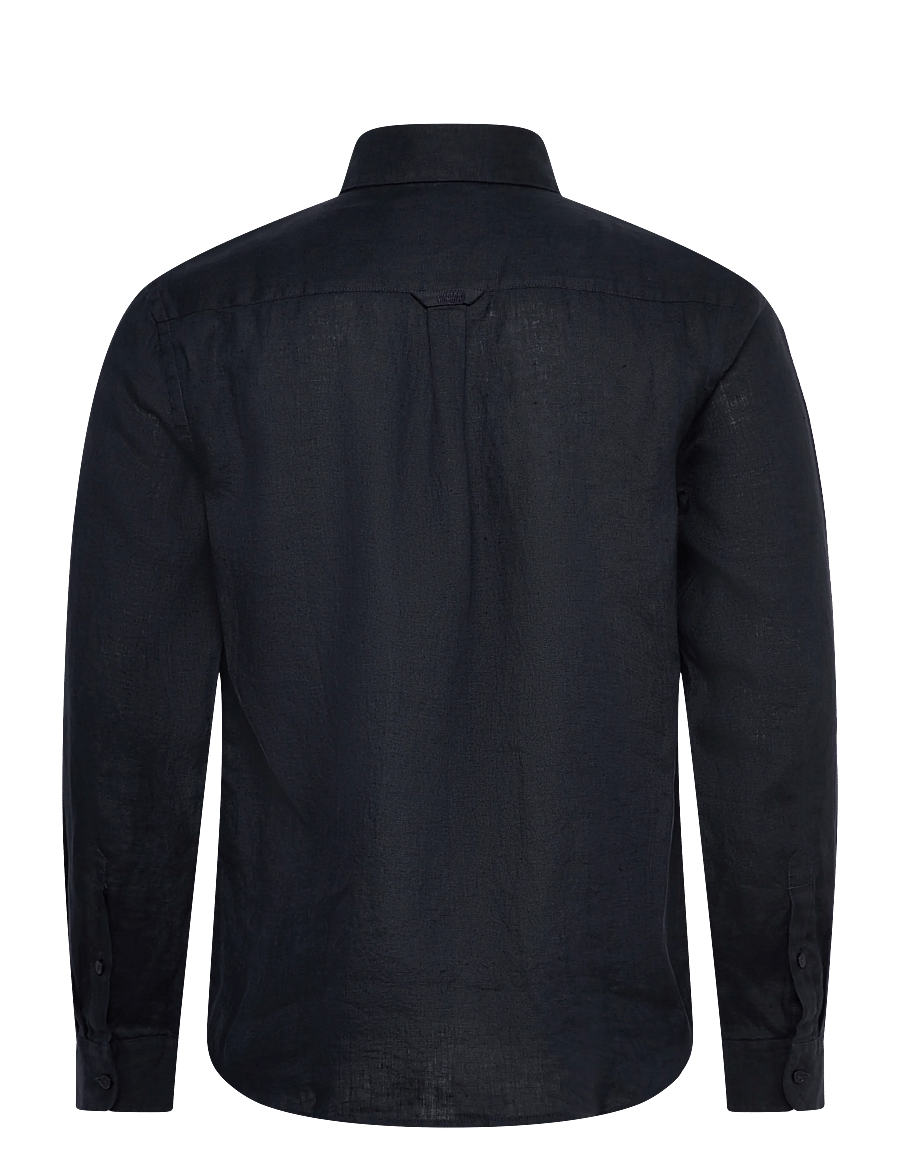 Superdry - RIVIERA L/S LINEN SHIRT - linen shirts - eclipse navy - 2