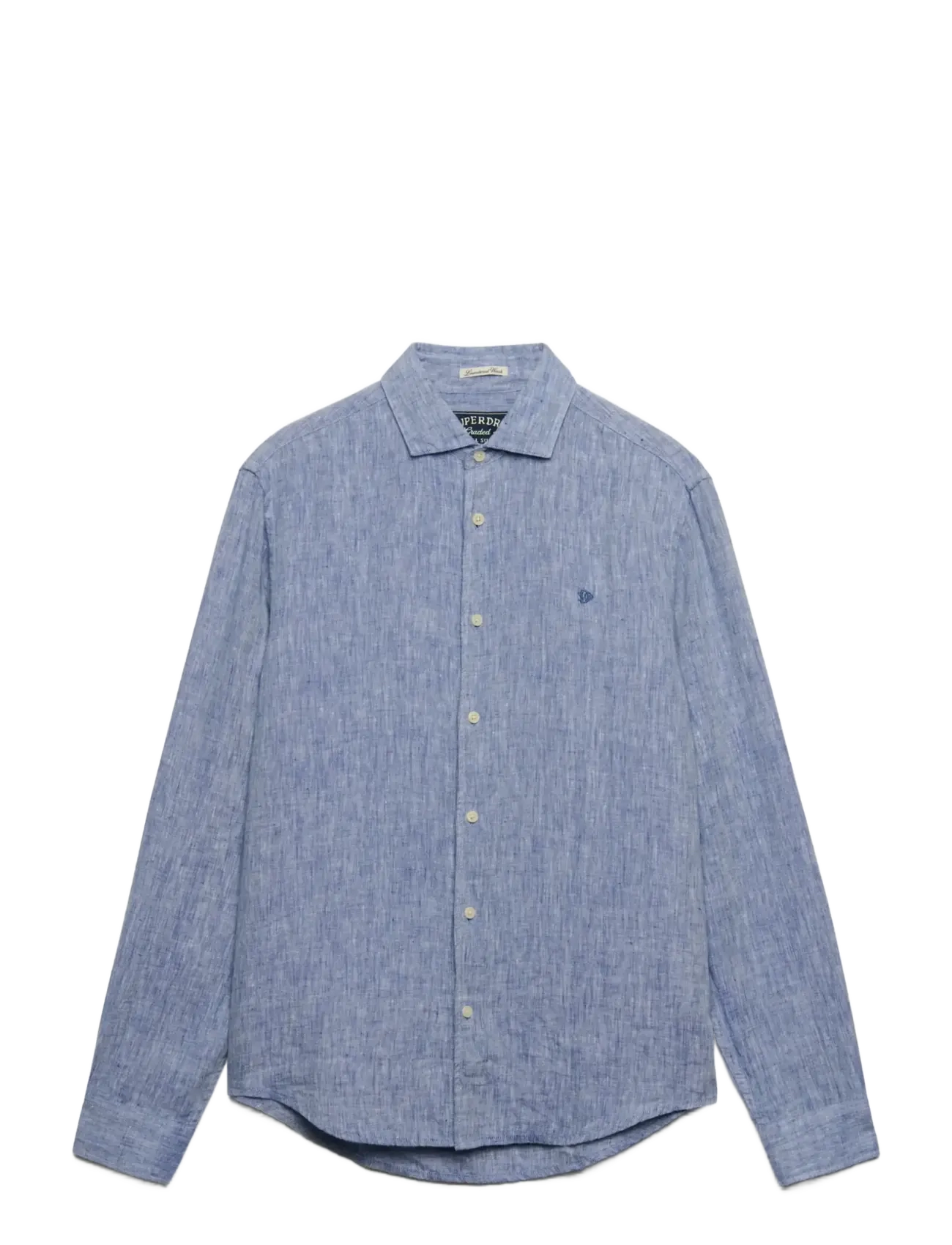 Superdry RIVIERA L/S LINEN SHIRT - Särgid - FRENCH BLUE CHAMBRAY / blue