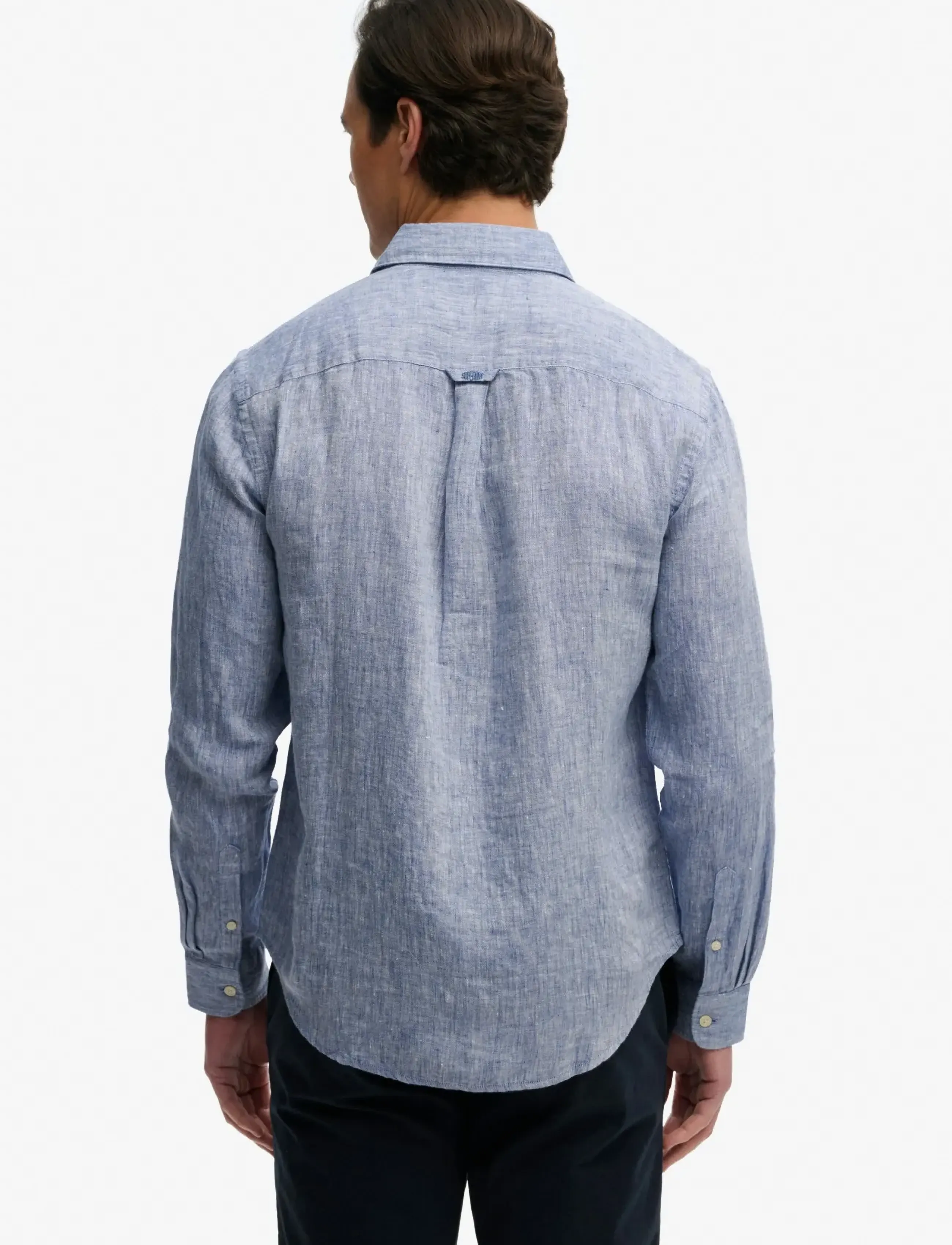 Superdry - RIVIERA L/S LINEN SHIRT - hørskjorter - french blue chambray - 5