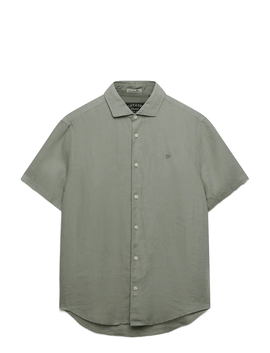 Superdry - RIVIERA S/S LINEN SHIRT - short-sleeved shirts - bay green - 1