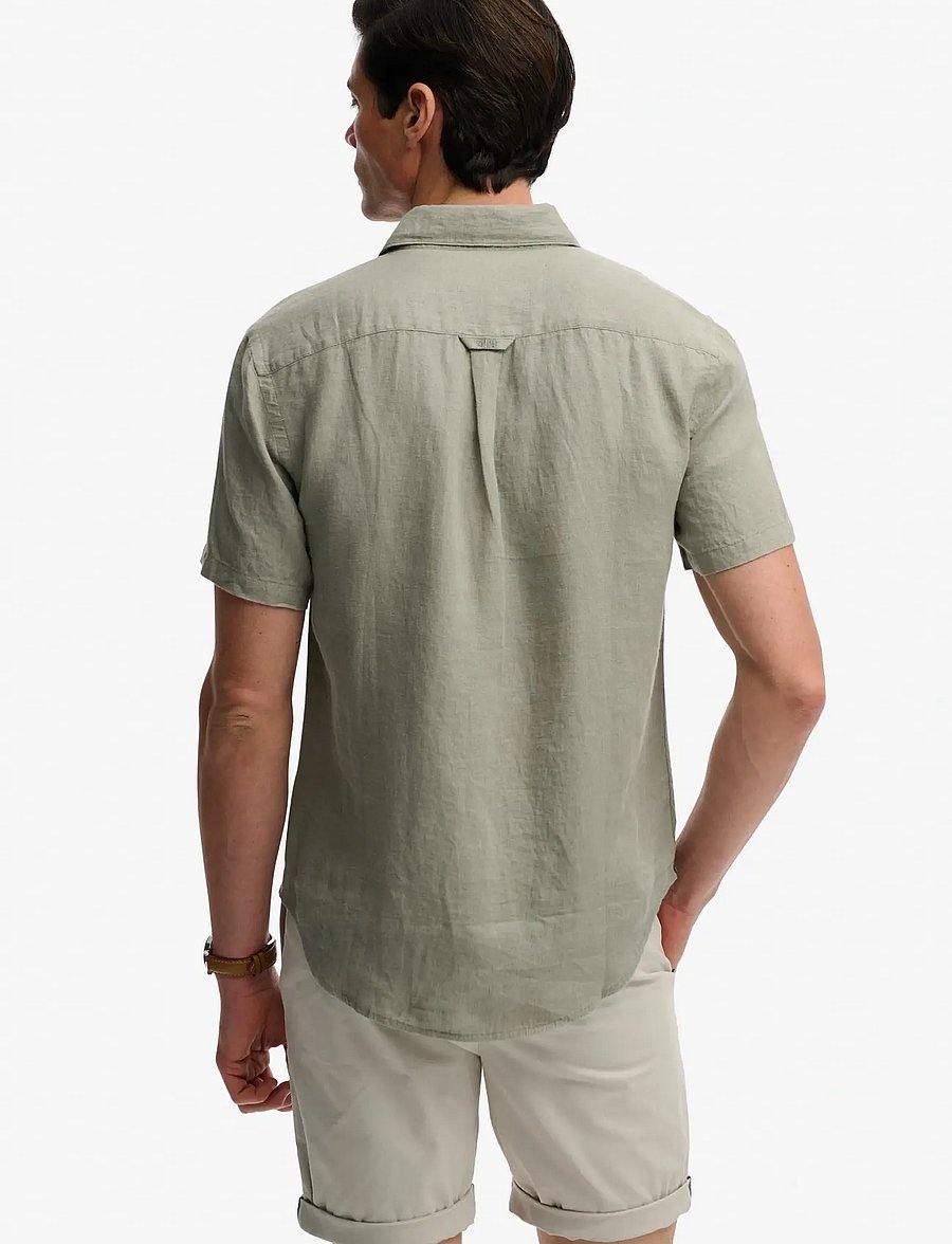 Superdry - RIVIERA S/S LINEN SHIRT - short-sleeved shirts - bay green - 2
