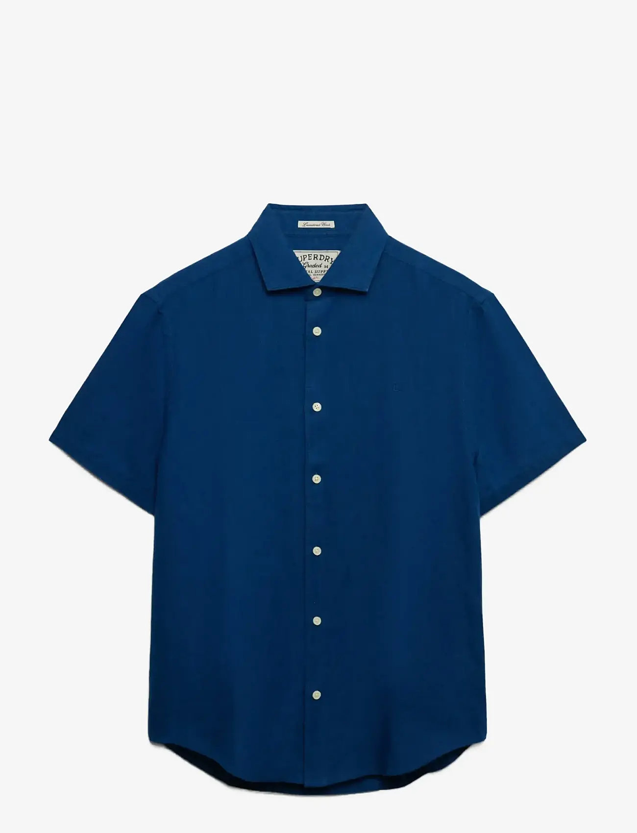 Superdry - RIVIERA S/S LINEN SHIRT - kortærmede skjorter - french blue - 1