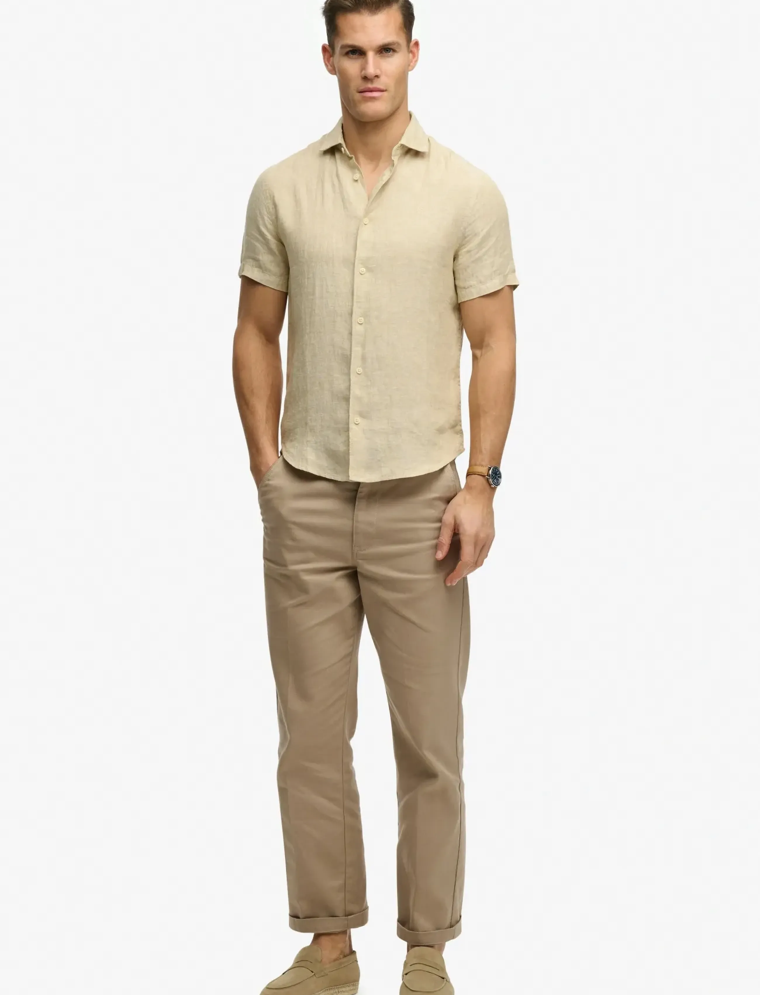 Superdry Riviera S/S Linen Shirt skjortor & blusar herr – bild 6