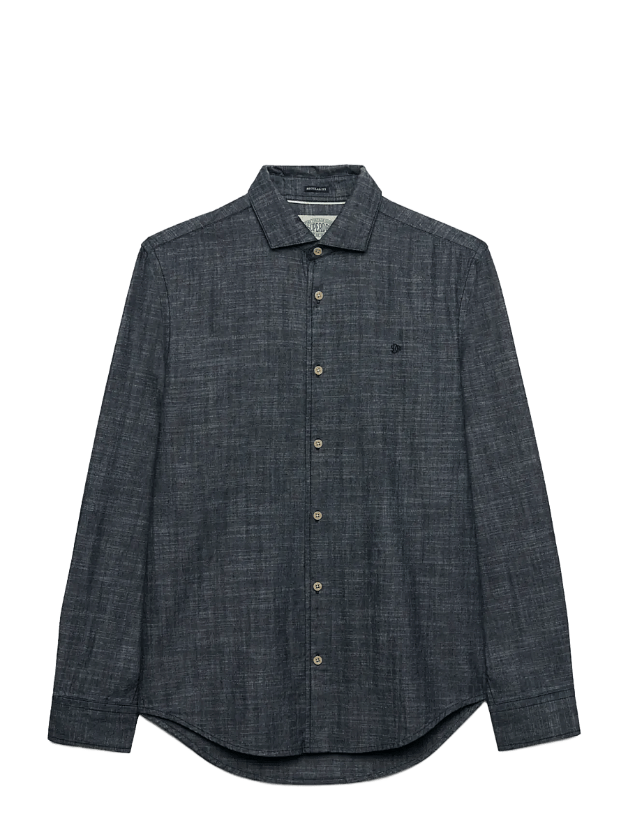 Superdry - ESSENTIALS CHAMBRAY L/S SHIRT - casual shirts - rinse indigo - 1