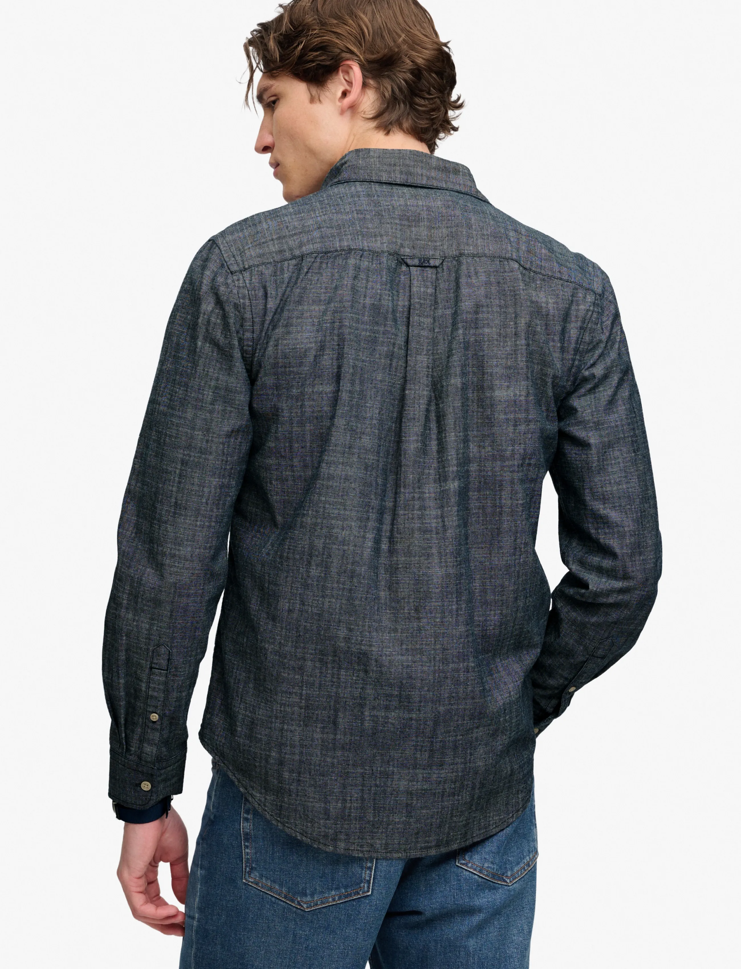 Superdry - ESSENTIALS CHAMBRAY L/S SHIRT - casual shirts - rinse indigo - 2