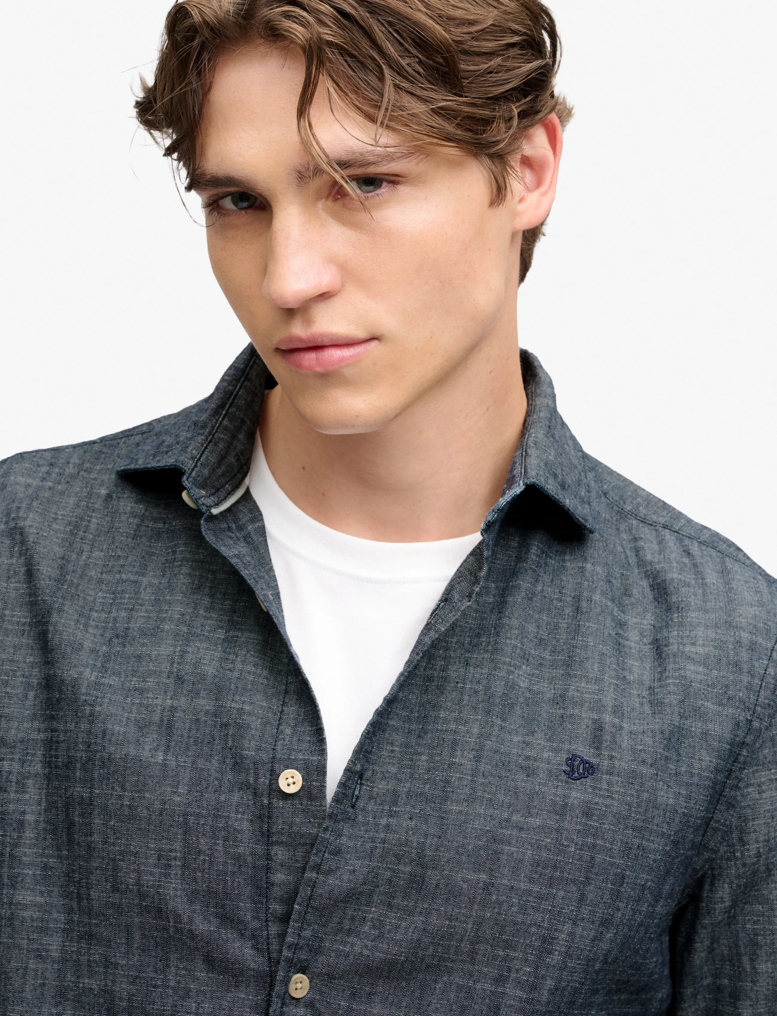 Superdry - ESSENTIALS CHAMBRAY L/S SHIRT - casual shirts - rinse indigo - 3