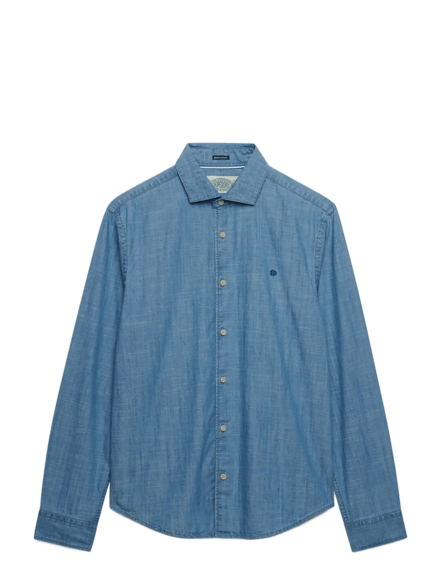 Superdry - ESSENTIALS CHAMBRAY L/S SHIRT - washed indigo - 1