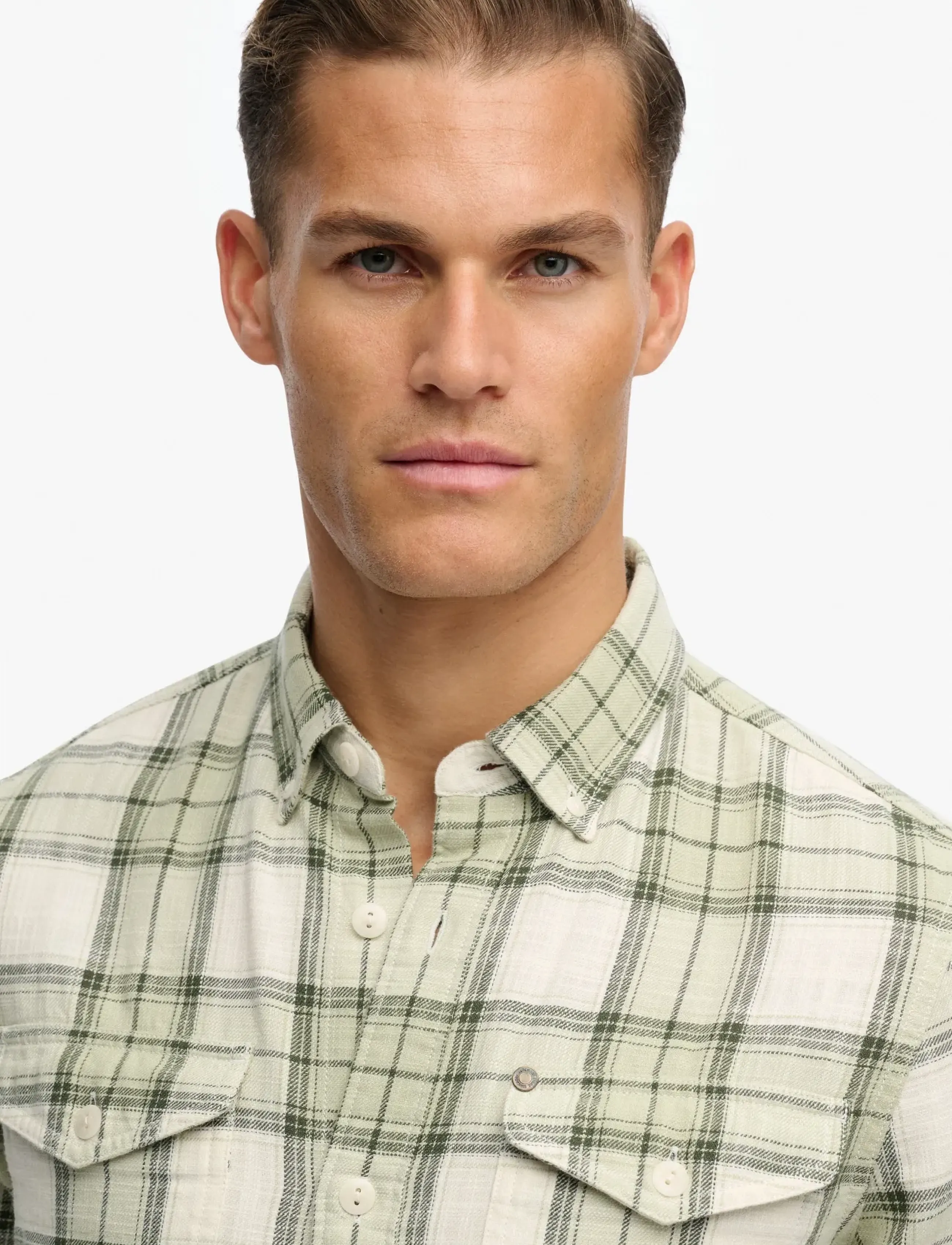 Superdry - MERCHANT LITE CHECK SHIRT - casual skjorter - cedar check sage - 3