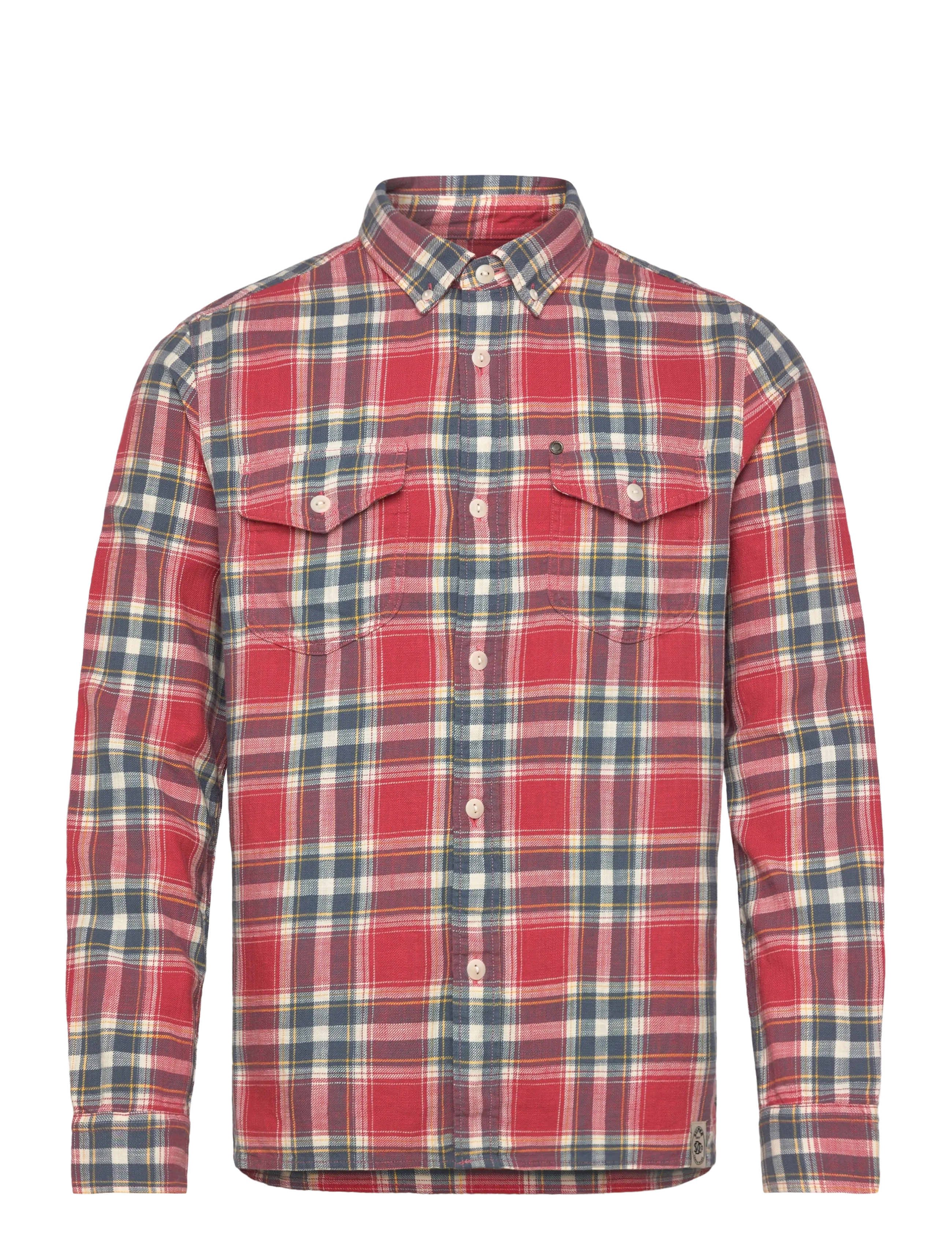 Superdry MERCHANT LITE CHECK SHIRT - Särgid - WASHED ROSE CHECK / red