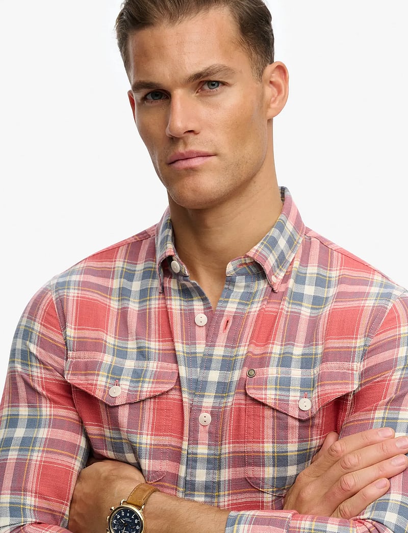 Superdry - MERCHANT LITE CHECK SHIRT - karierte hemden - washed rose check - 3