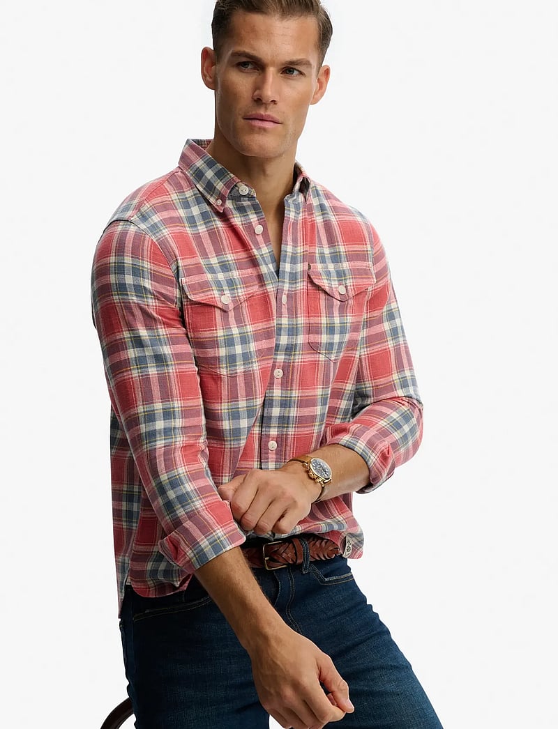 Superdry - MERCHANT LITE CHECK SHIRT - karierte hemden - washed rose check - 4