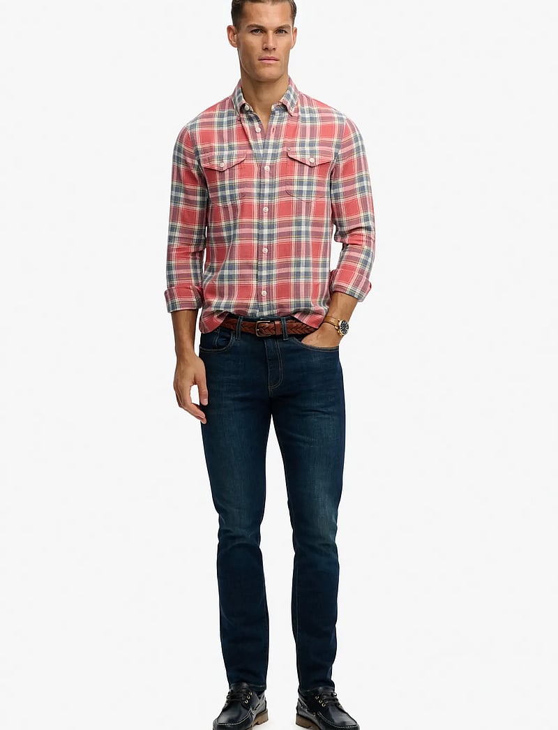 Superdry - MERCHANT LITE CHECK SHIRT - karierte hemden - washed rose check - 5