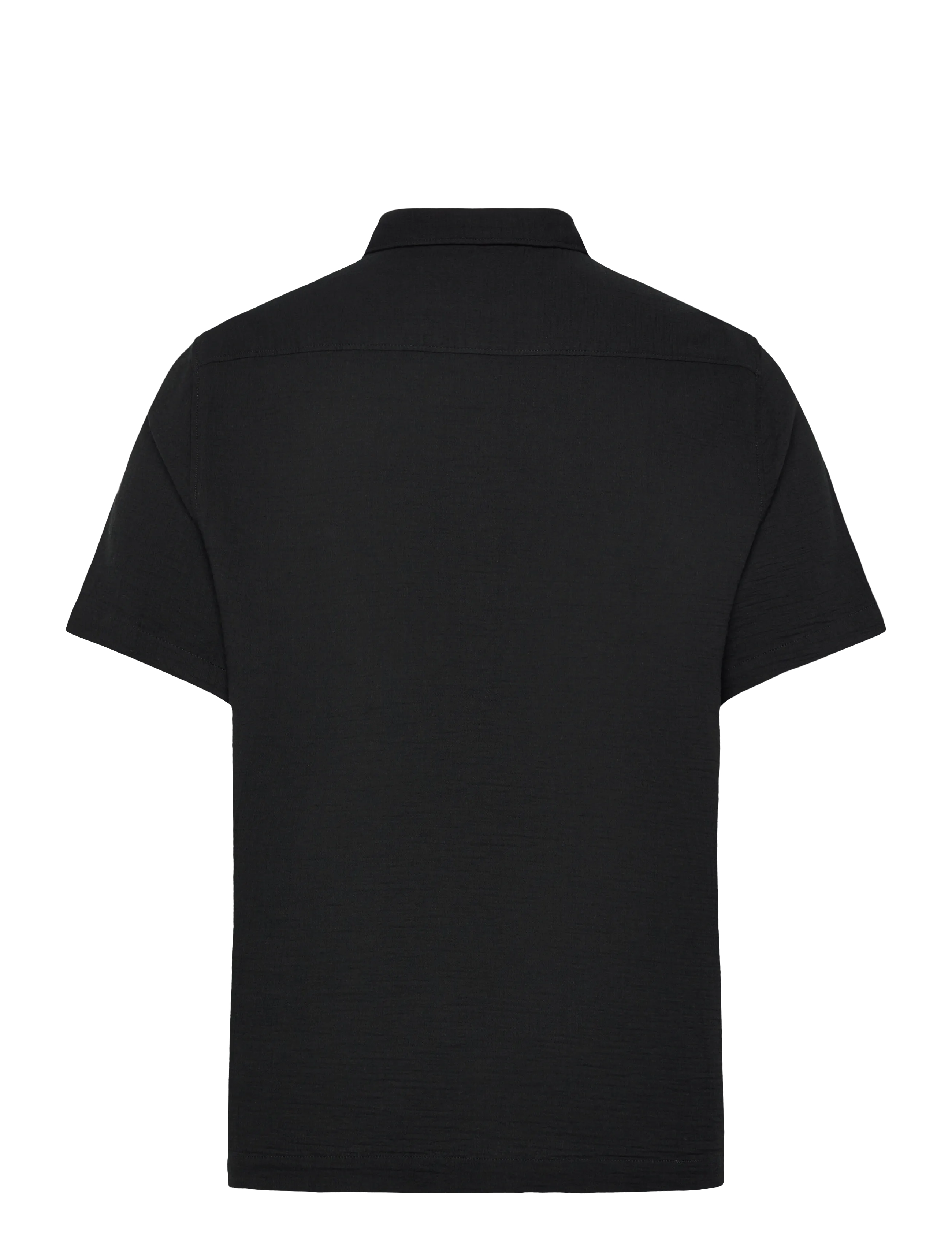 Superdry - MERCHANT TEXTURED S/S SHIRT - stutterma skyrtur - black - 2