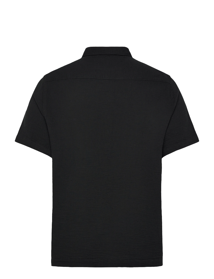 Superdry - MERCHANT TEXTURED S/S SHIRT - short-sleeved shirts - black - 2