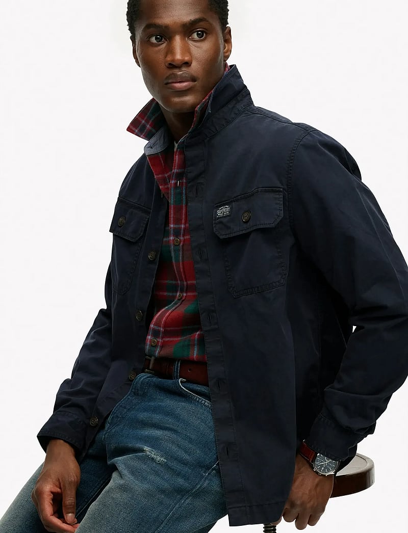 Superdry - 2 POCKET OVERSHIRT - kollektioner - eclipse navy - 3
