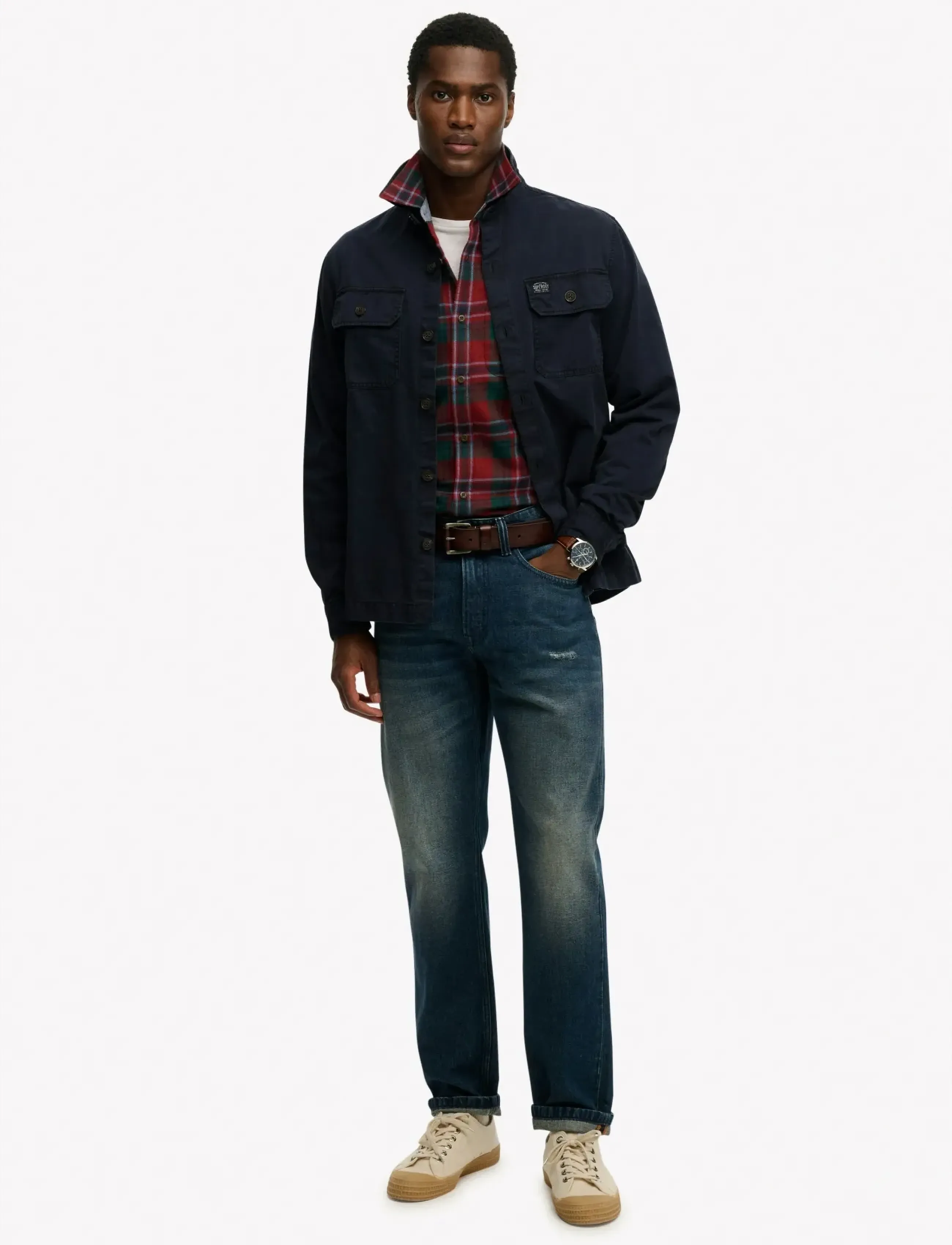 Superdry - 2 POCKET OVERSHIRT - kollektioner - eclipse navy - 4