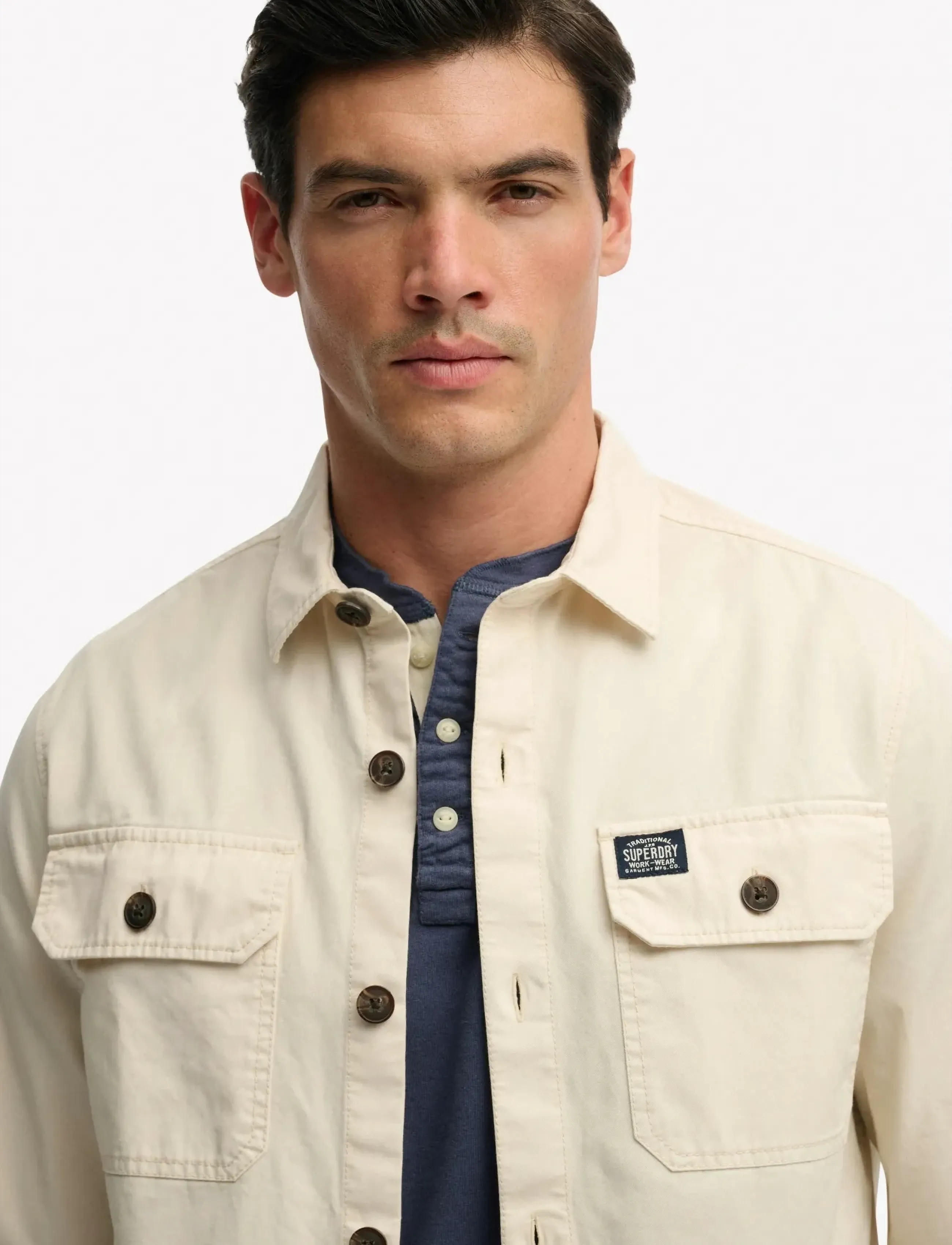 Superdry - 2 POCKET OVERSHIRT - kollektioner - oatmeal beige - 3