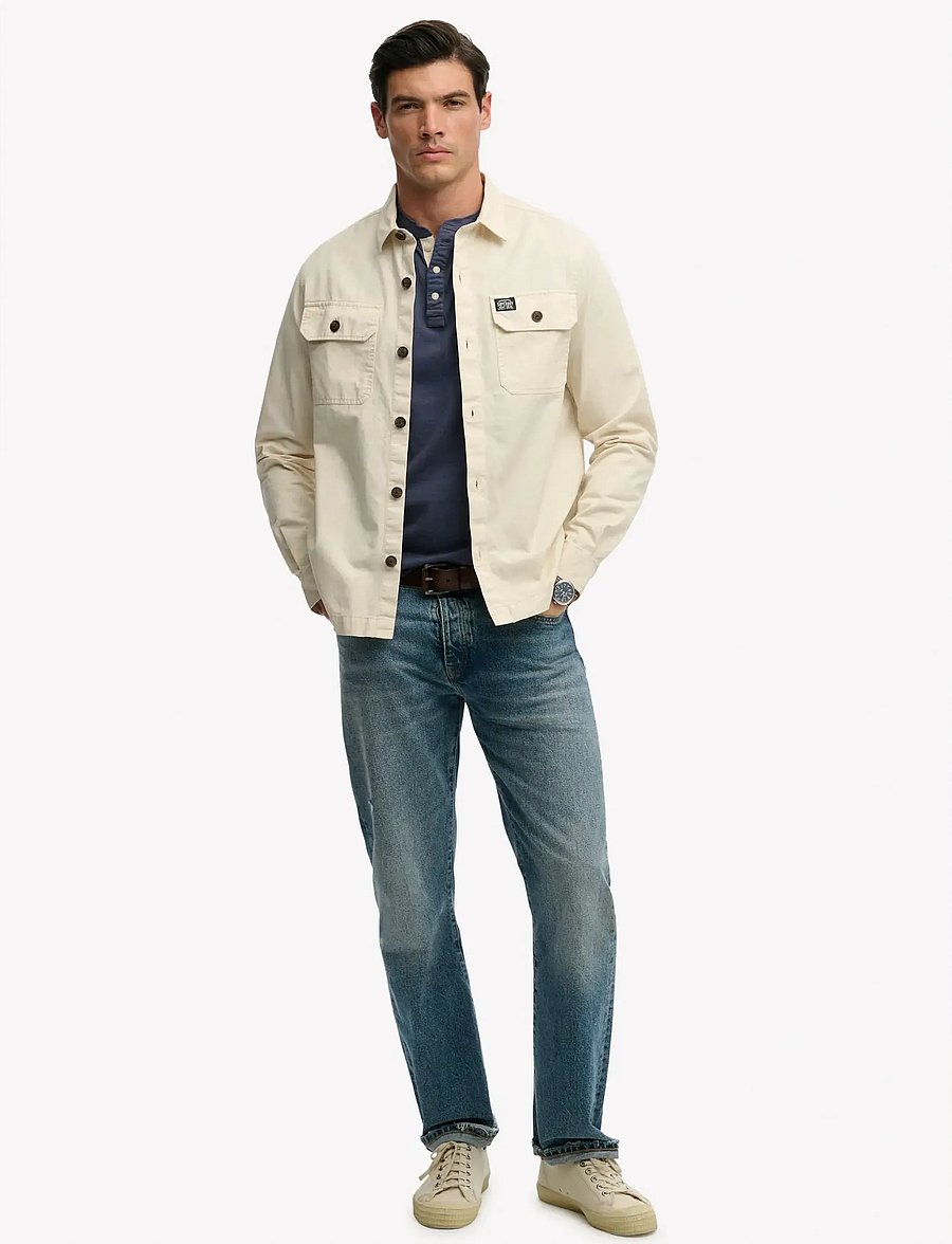 Superdry - 2 POCKET OVERSHIRT - kolleksjoner - oatmeal beige - 5