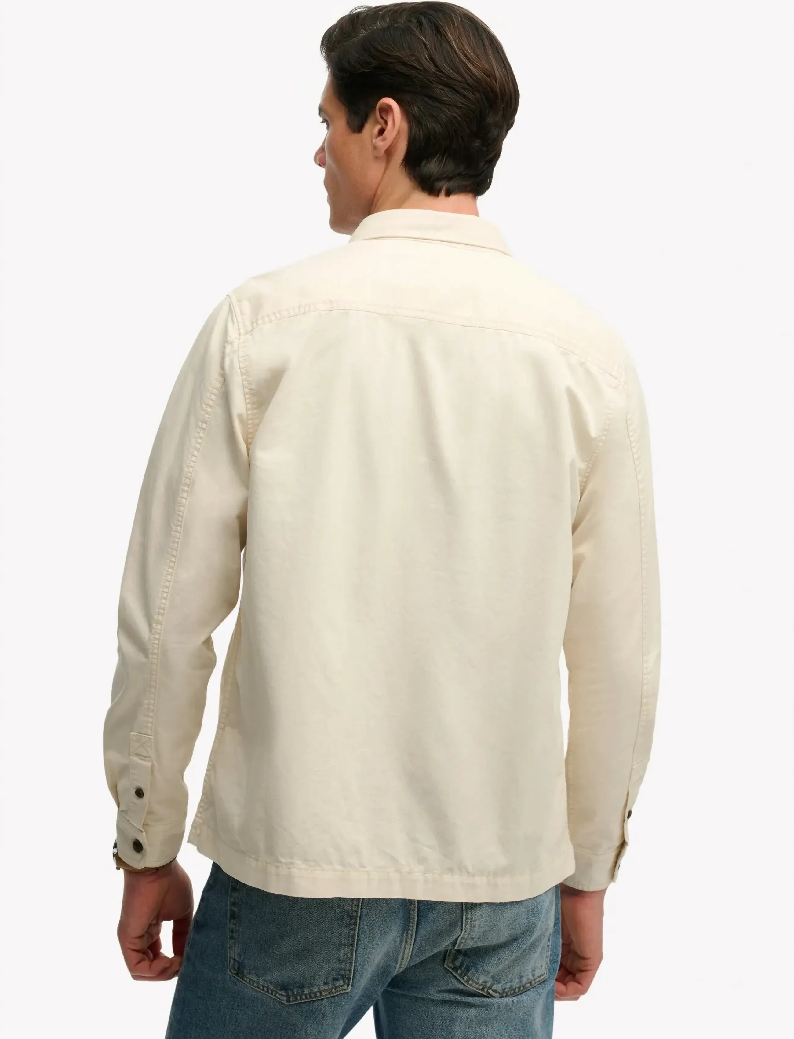 Superdry 2 POCKET OVERSHIRT - Riided - OATMEAL BEIGE / beige