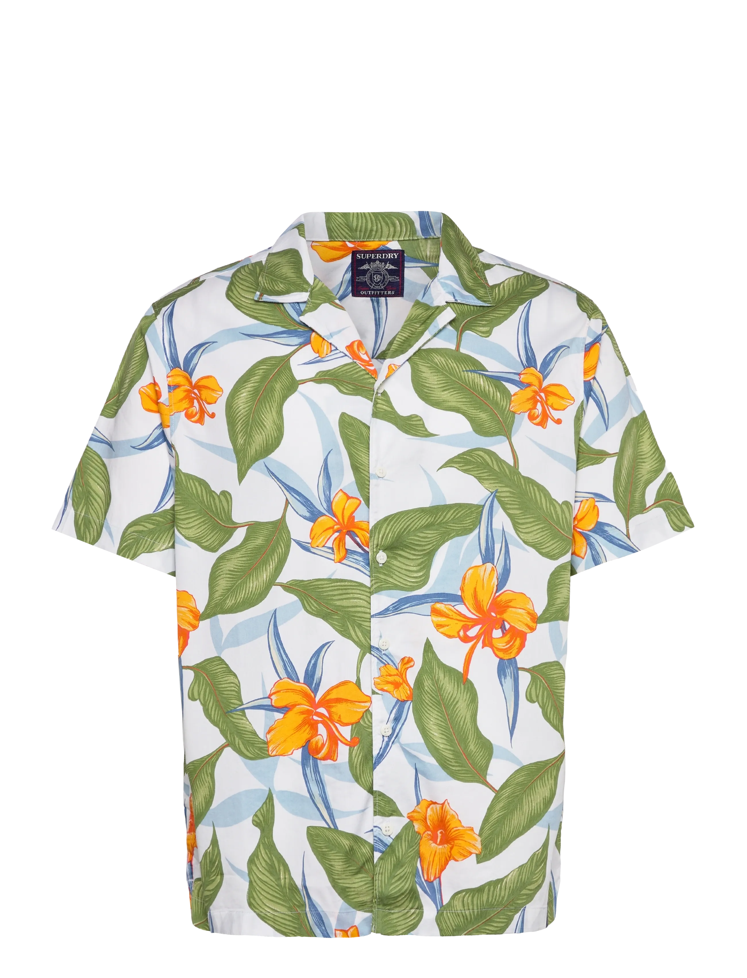 Superdry - HAWAIIAN PRINT S/S SHIRT - kortærmede skjorter - evergreen hawaiian optic - 1