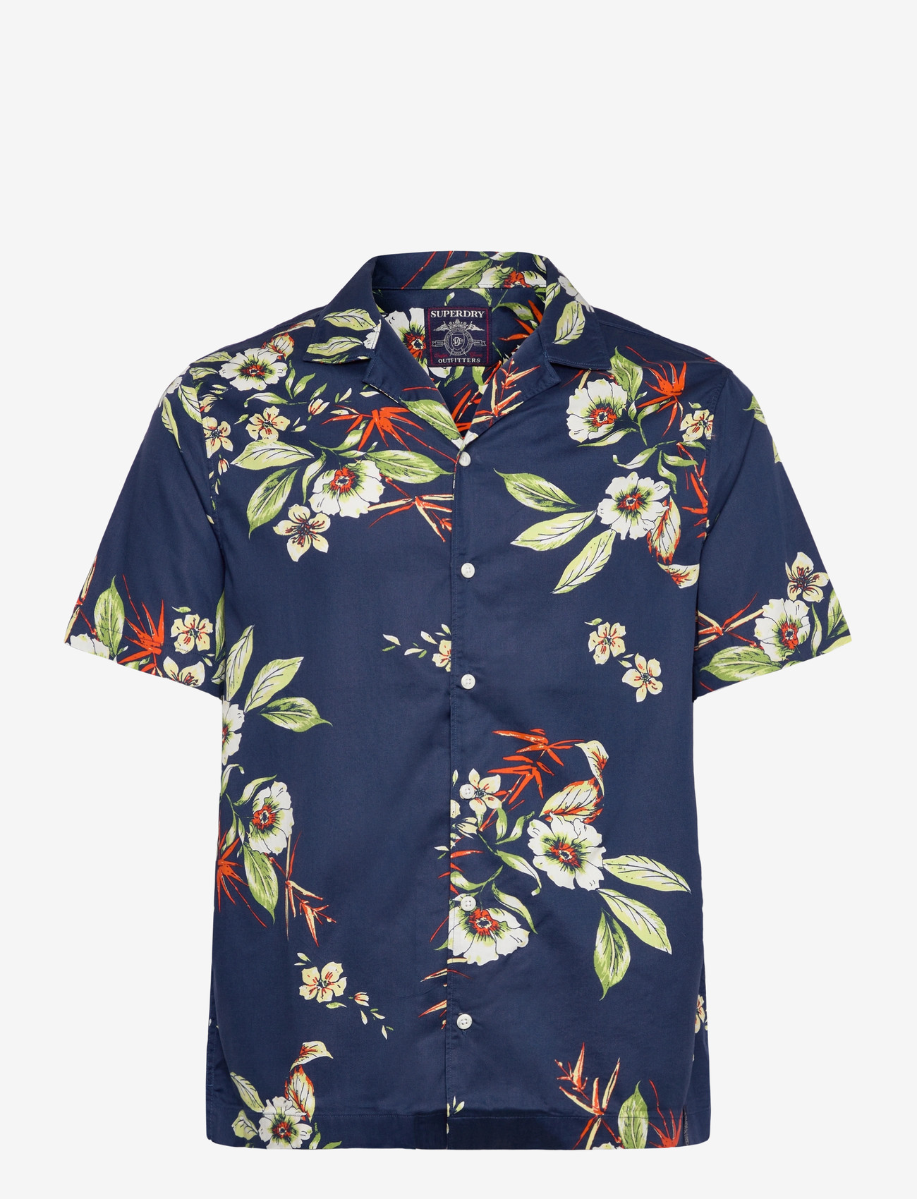 Superdry - HAWAIIAN PRINT S/S SHIRT - lühikeste varrukatega särgid - cabana navy - 1