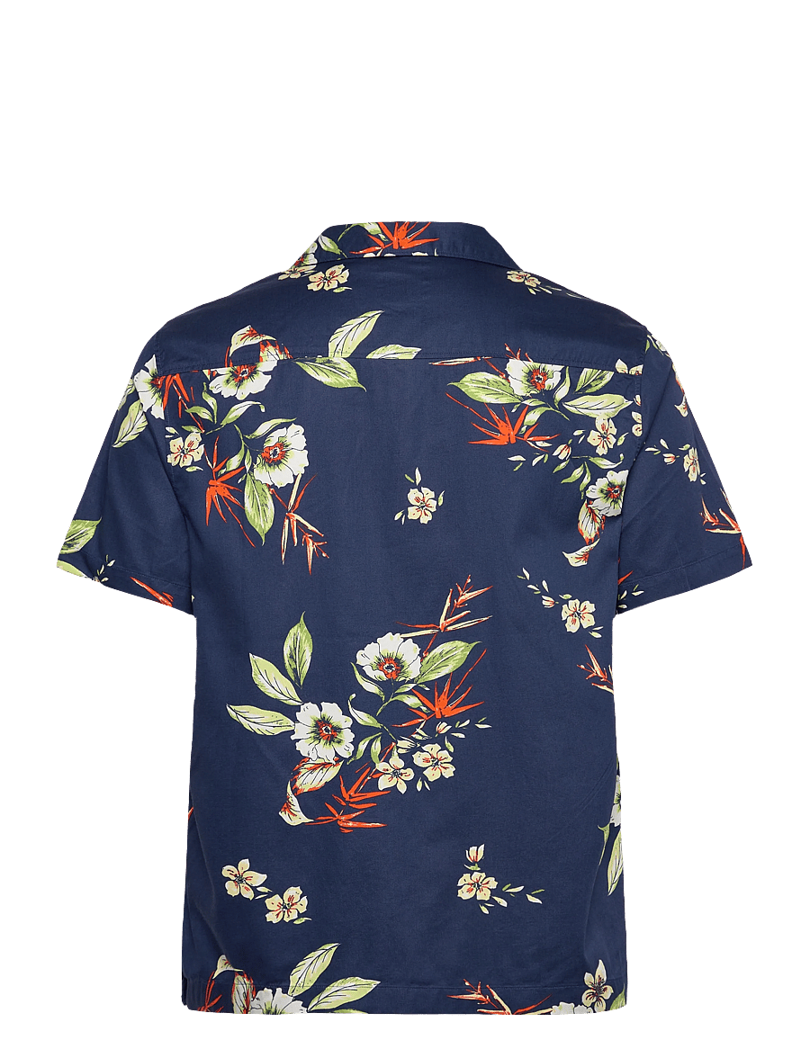Superdry - HAWAIIAN PRINT S/S SHIRT - kurzarmhemden - cabana navy - 2