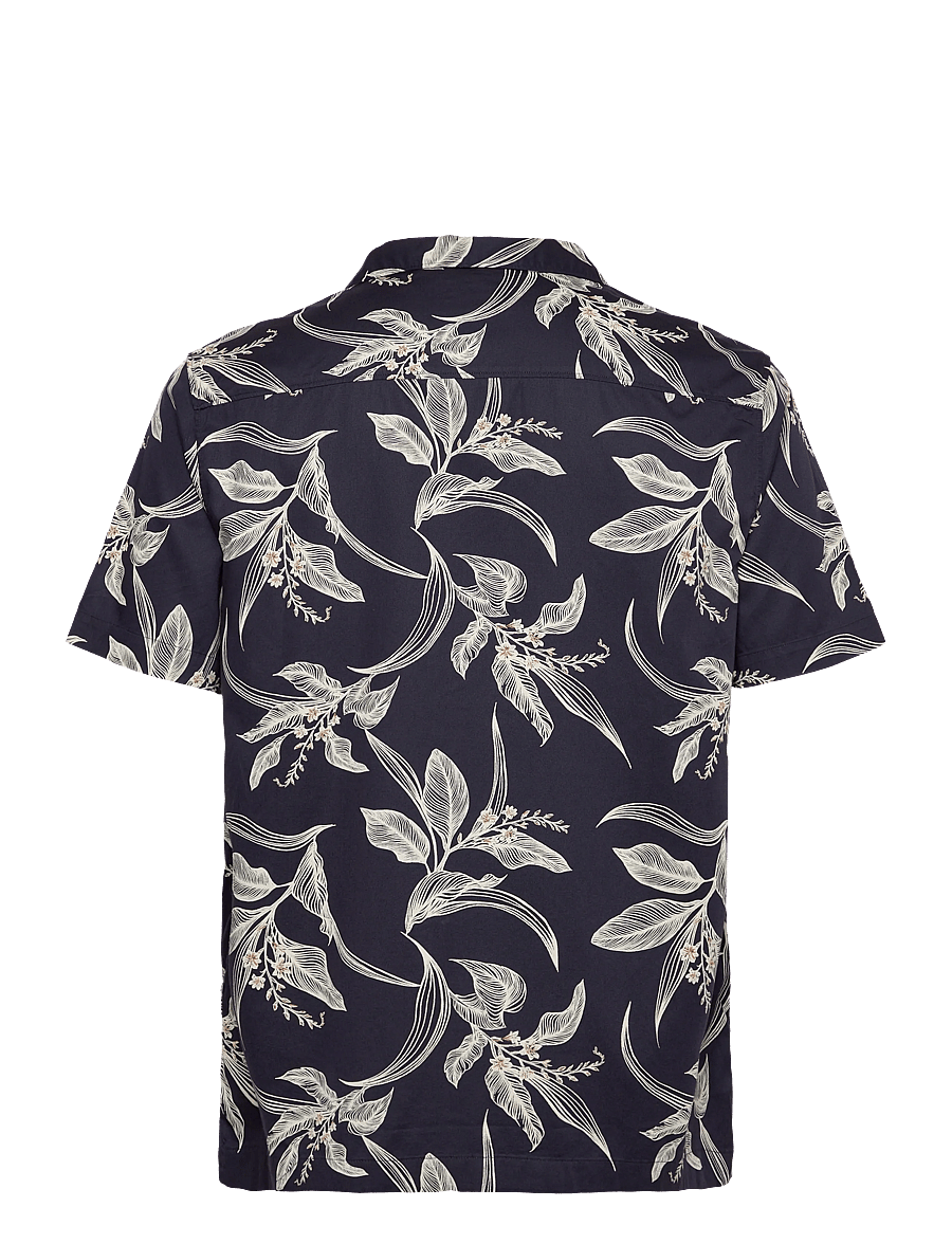 Superdry - HAWAIIAN PRINT S/S SHIRT - kurzarmhemden - canna leaves navy - 2
