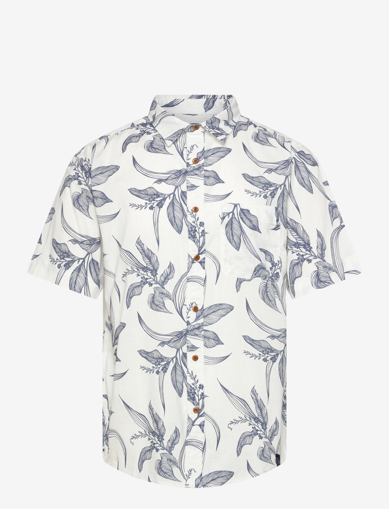 Superdry - VINTAGE LOOM S/S SHIRT - kortærmede skjorter - canna leaves china blue - 1