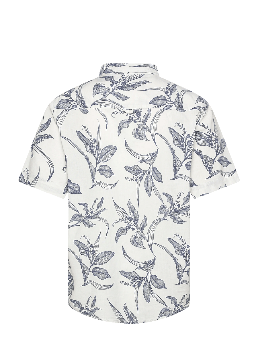Superdry - VINTAGE LOOM S/S SHIRT - kurzarmhemden - canna leaves china blue - 2