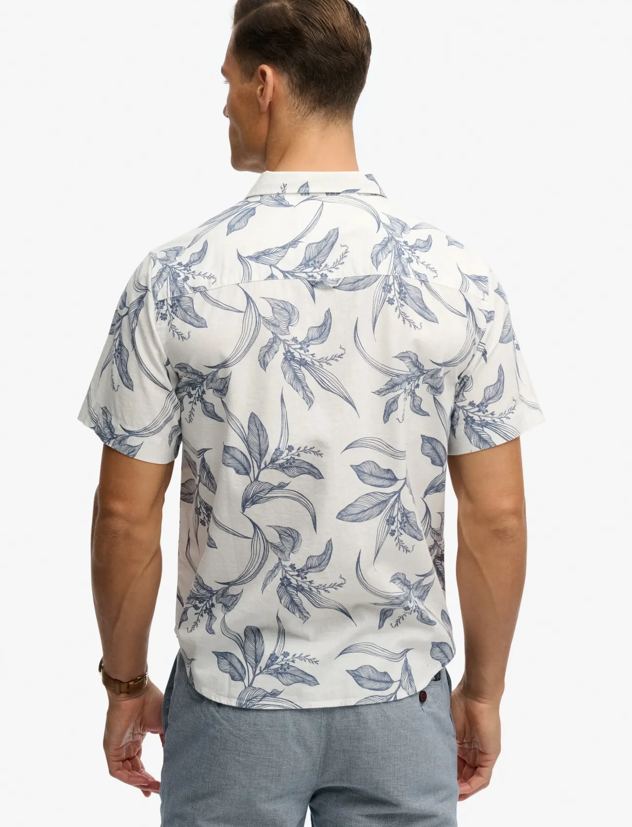 Superdry Vintage Loom S/S Shirt kortärmade skjortor herr – bild 7