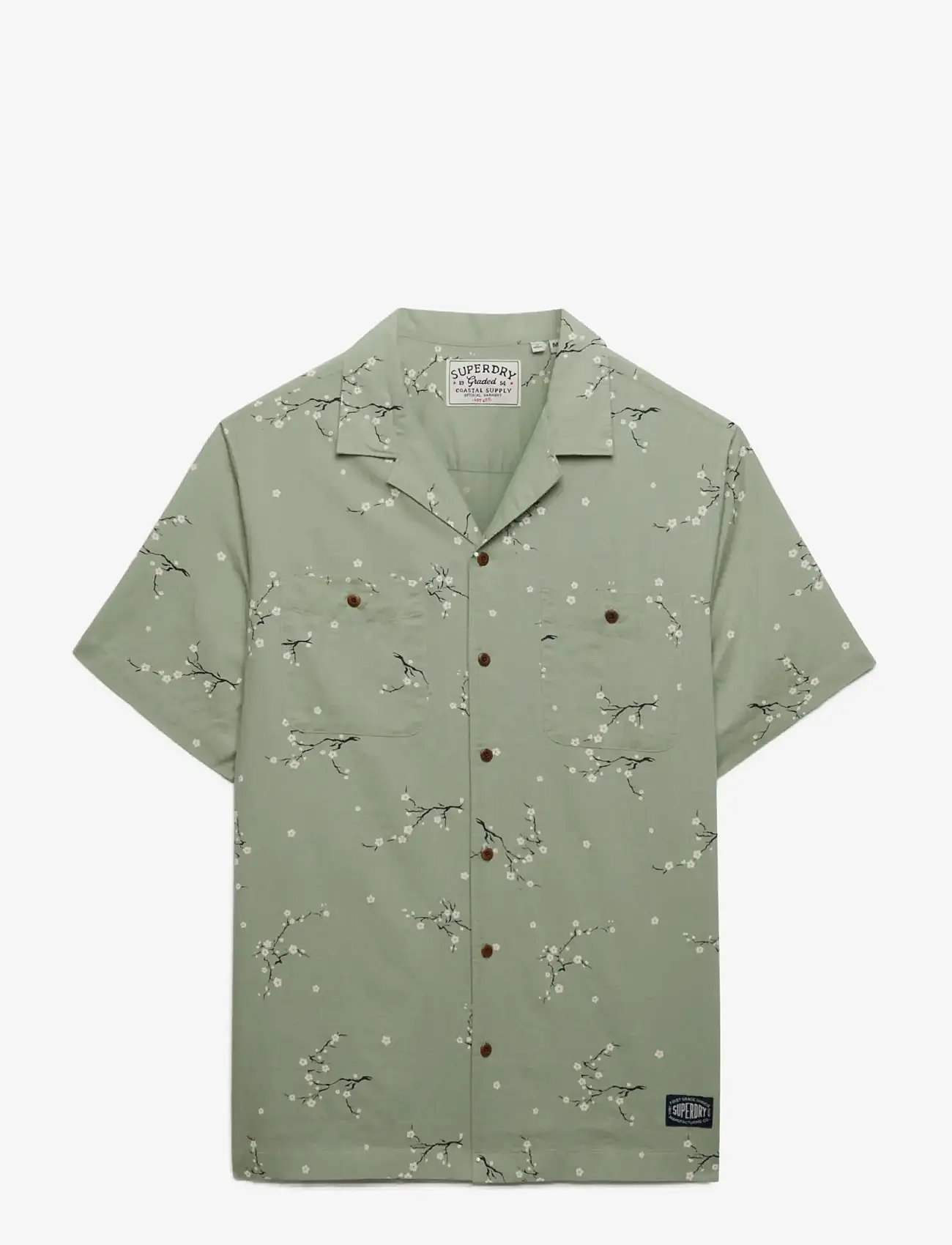 Superdry - S/S PRINTED BEACH  SHIRT - mønstrede skjorter - shibori blossom sage - 1