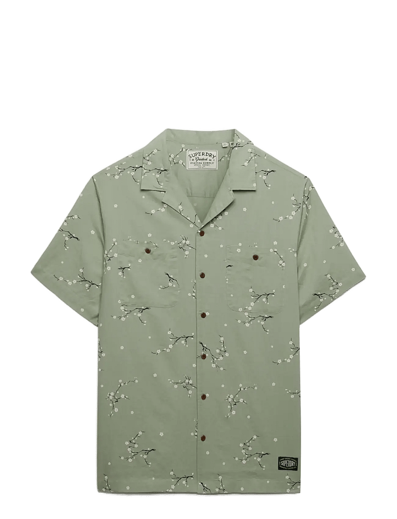 Superdry - S/S PRINTED BEACH SHIRT - mønstrede skjorter - shibori blossom sage - 1